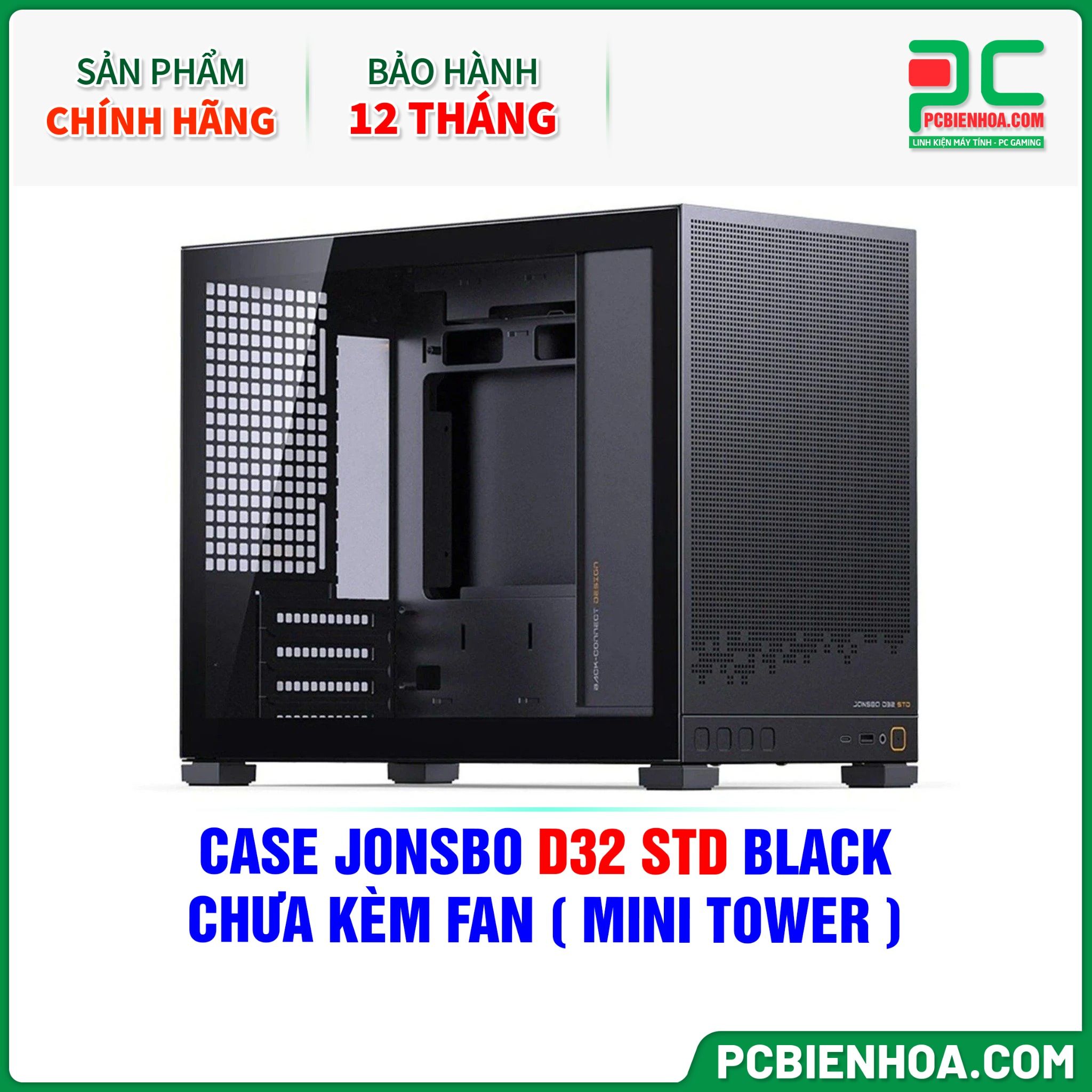 CASE JONSBO D32 STD BLACK - CHƯA KÈM FAN ( MINI TOWER )