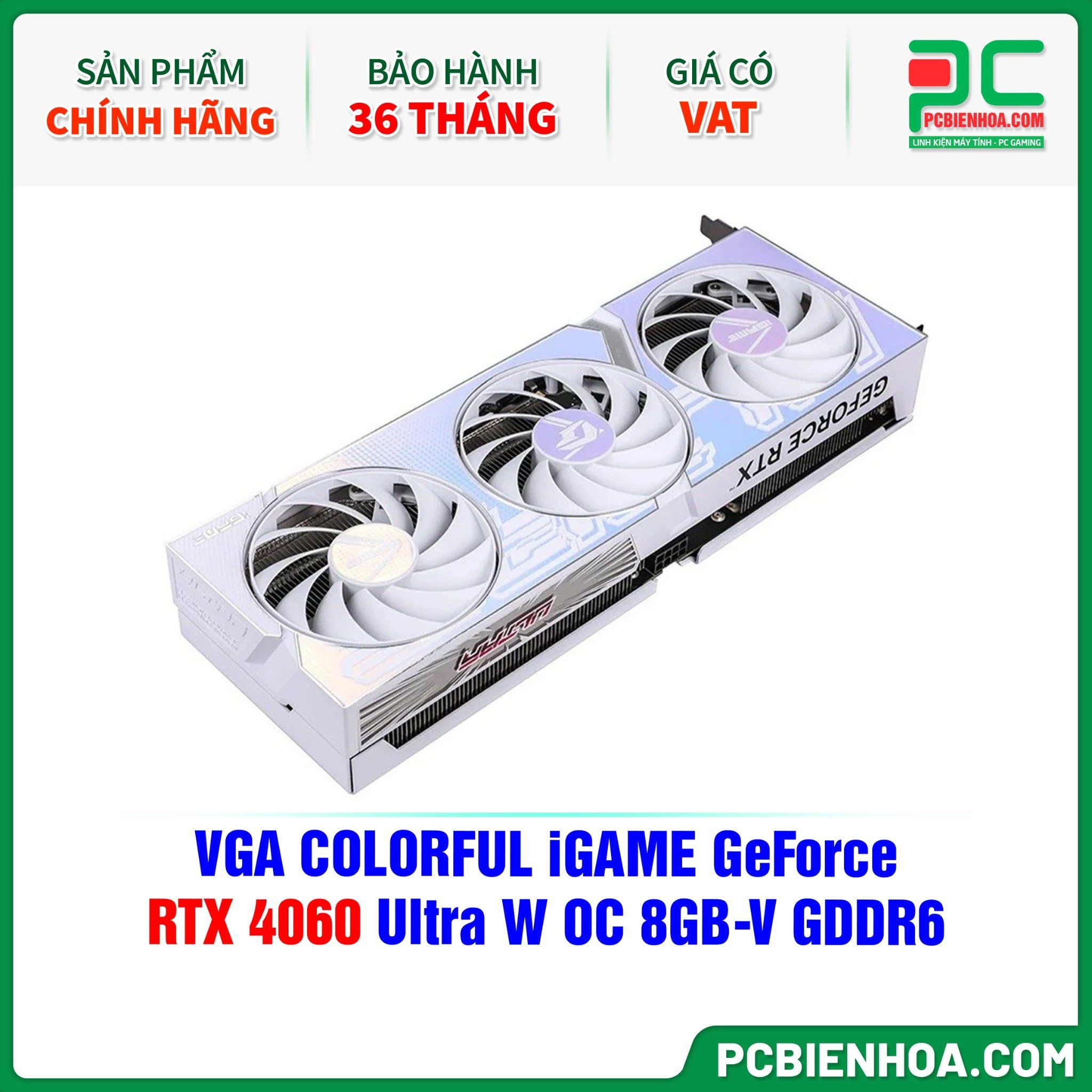 VGA COLORFUL iGAME GeForce RTX 4060 Ultra W OC 8GB-V GDDR6