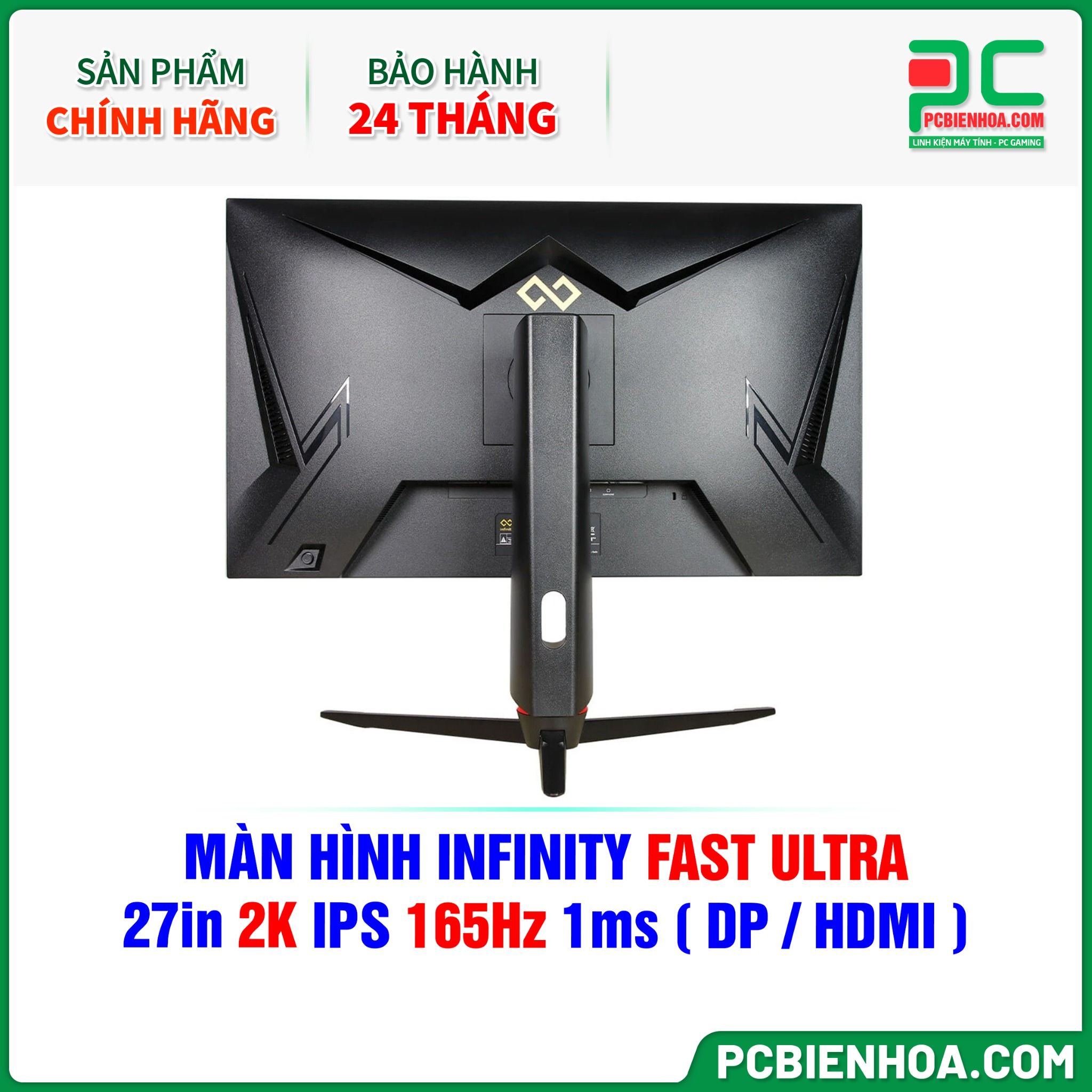 MÀN HÌNH INFINITY FAST ULTRA - 27in 2K IPS 165Hz 1ms ( DP / HDMI )