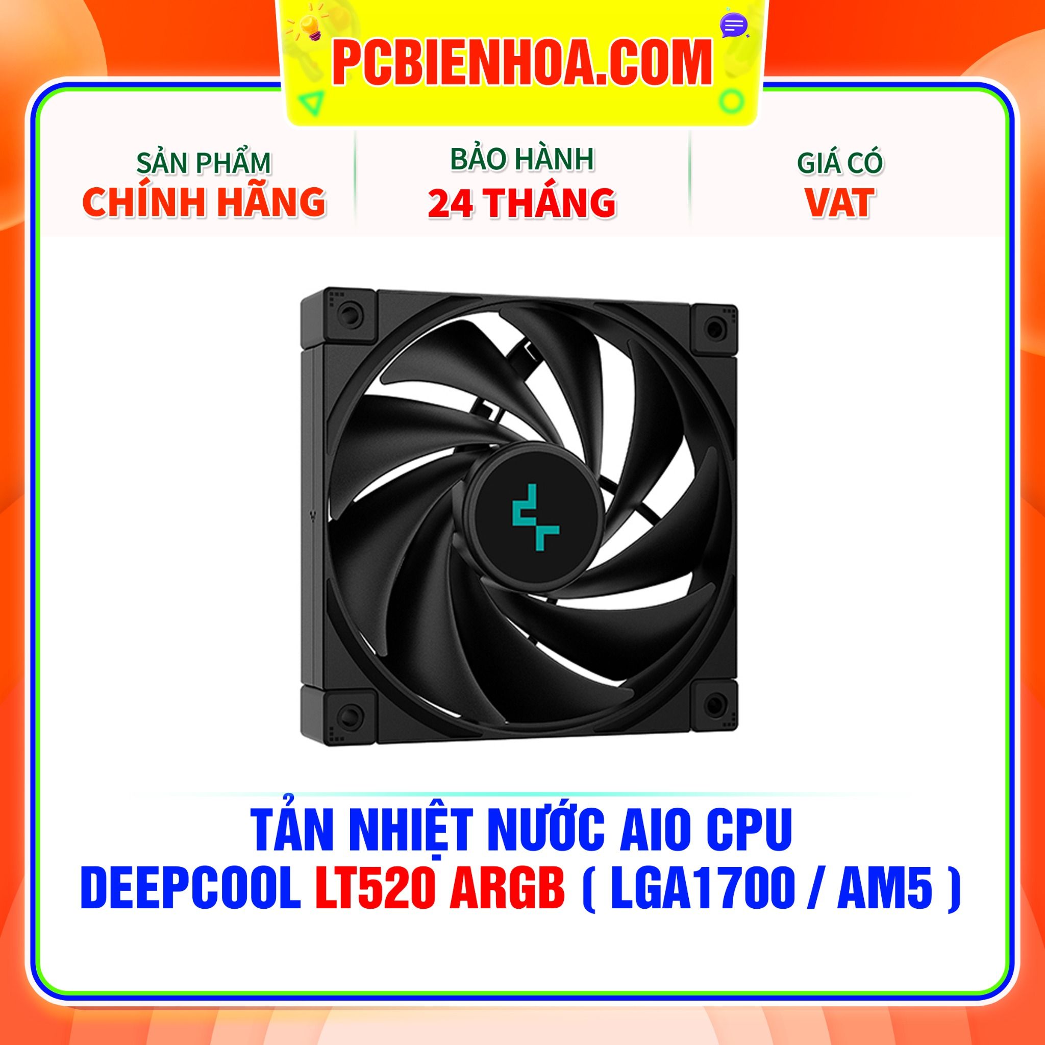  TẢN NHIỆT NƯỚC AIO CPU DEEPCOOL LT520 ARGB ( HỖ TRỢ SOCKET LGA1700 / AM5 ) 