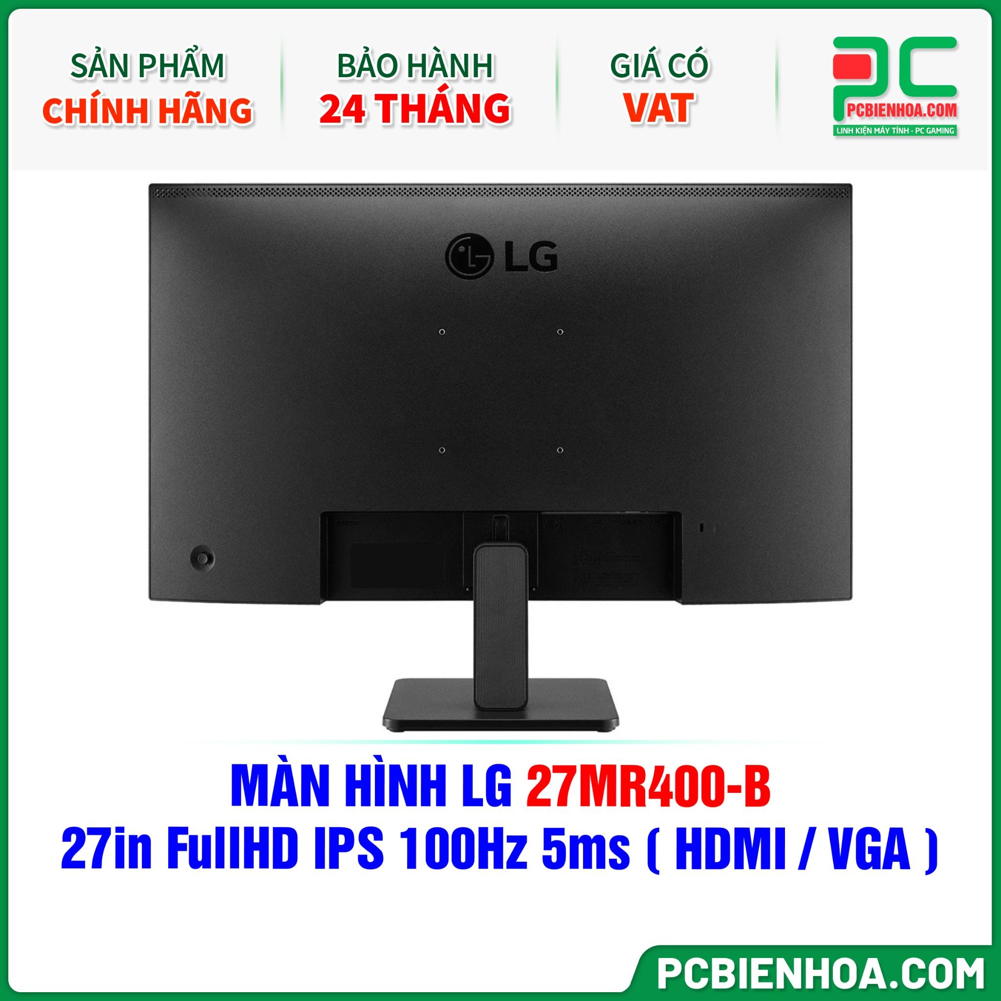 MÀN HÌNH LG 27MR400-B - 27in FullHD IPS 100Hz 5ms ( HDMI / VGA )