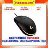  CHUỘT LOGITECH G102 BLACK ( LED LIGHTSYNC / USB / MAX DPI 8000 / 1ms ) 
