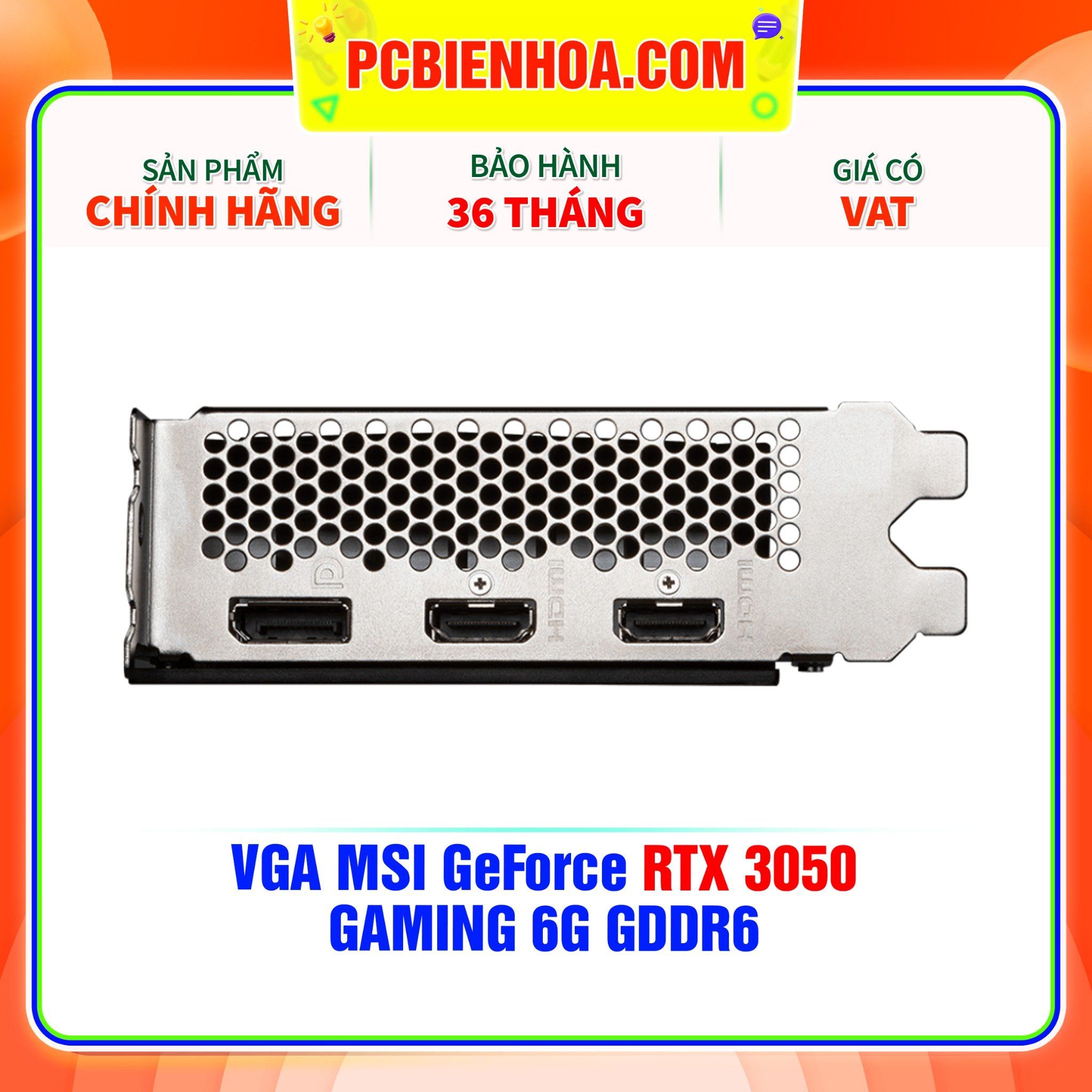  VGA MSI GeForce RTX 3050 GAMING 6G GDDR6 