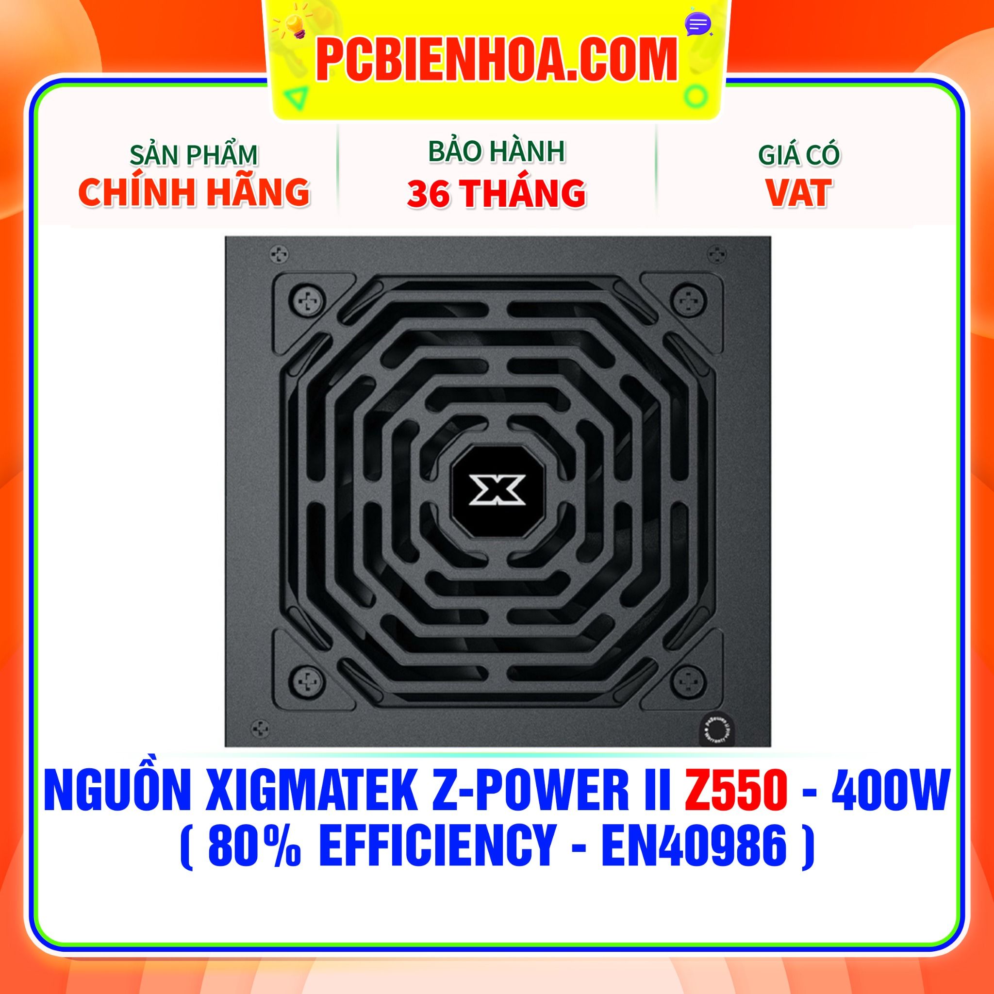  NGUỒN XIGMATEK Z-POWER II Z550 - 400W ( 80% EFFICIENCY - EN40986 ) 
