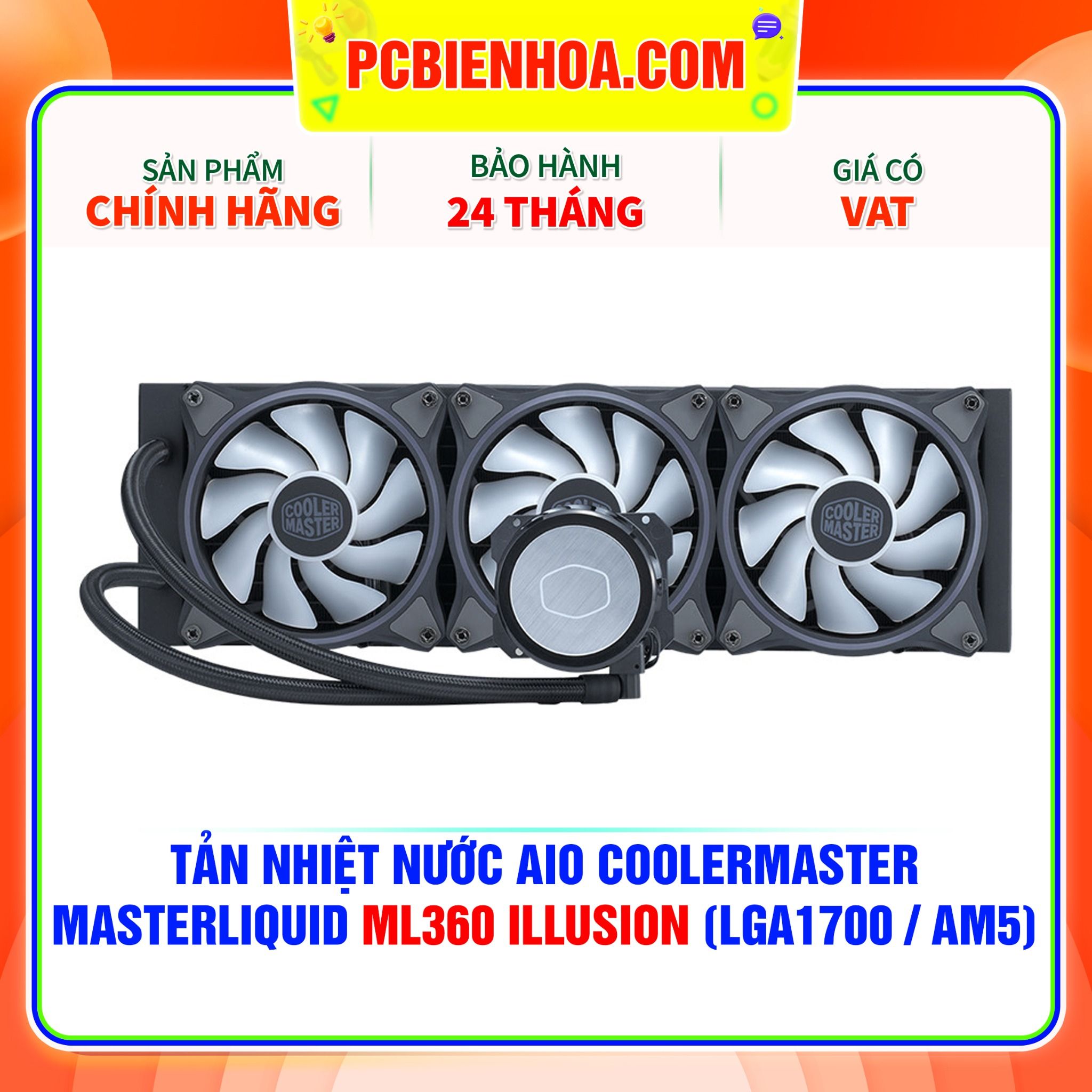  TẢN NHIỆT NƯỚC AIO COOLERMASTER MASTERLIQUID ML360 ILLUSION ( HỖ TRỢ SOCKET LGA1700 / AM5 ) 