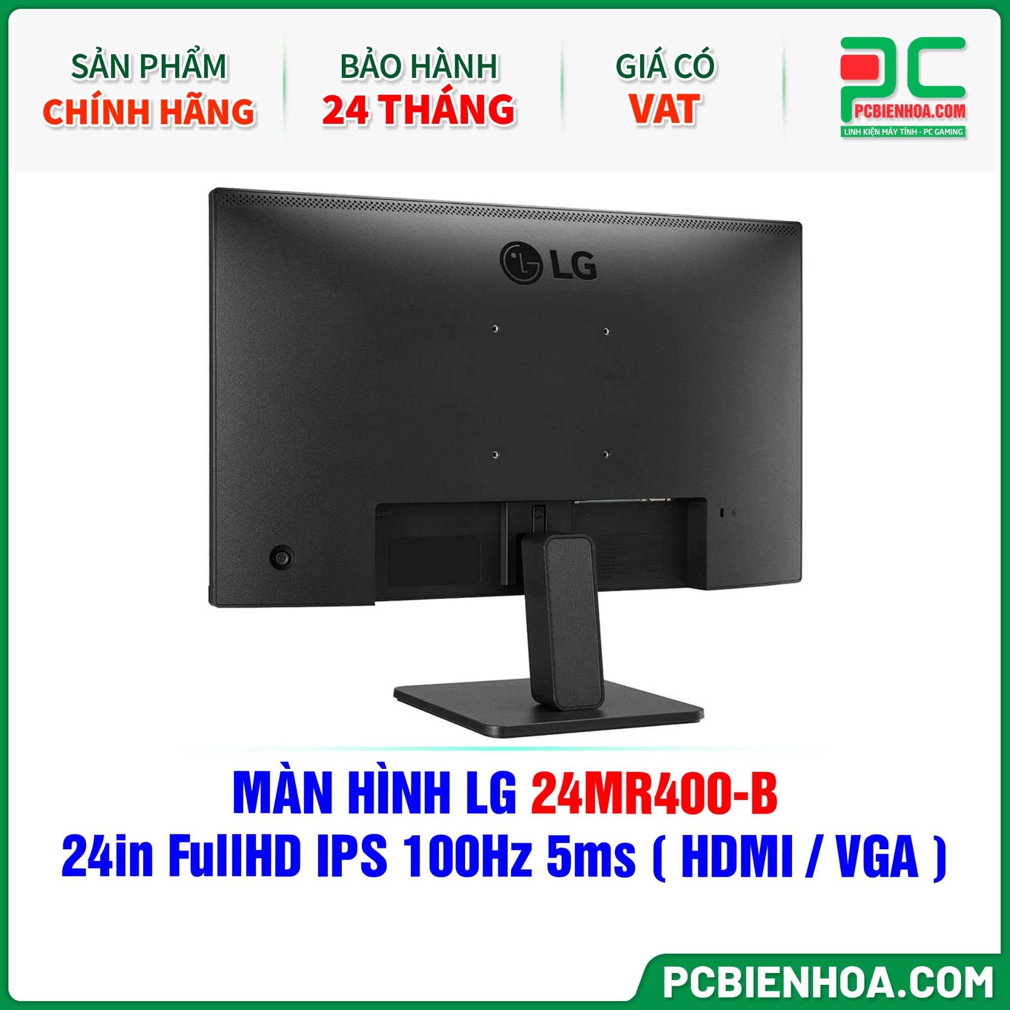 MÀN HÌNH LG 24MR400-B - 24in FullHD IPS 100Hz 5ms ( HDMI / VGA )