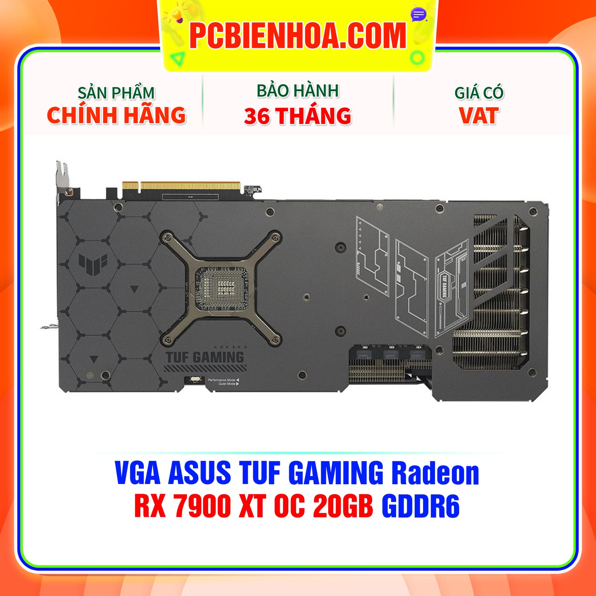  VGA ASUS TUF GAMING Radeon RX 7900 XT OC 20GB GDDR6 ( TUF-RX7900XT-O20G-GAMING ) 