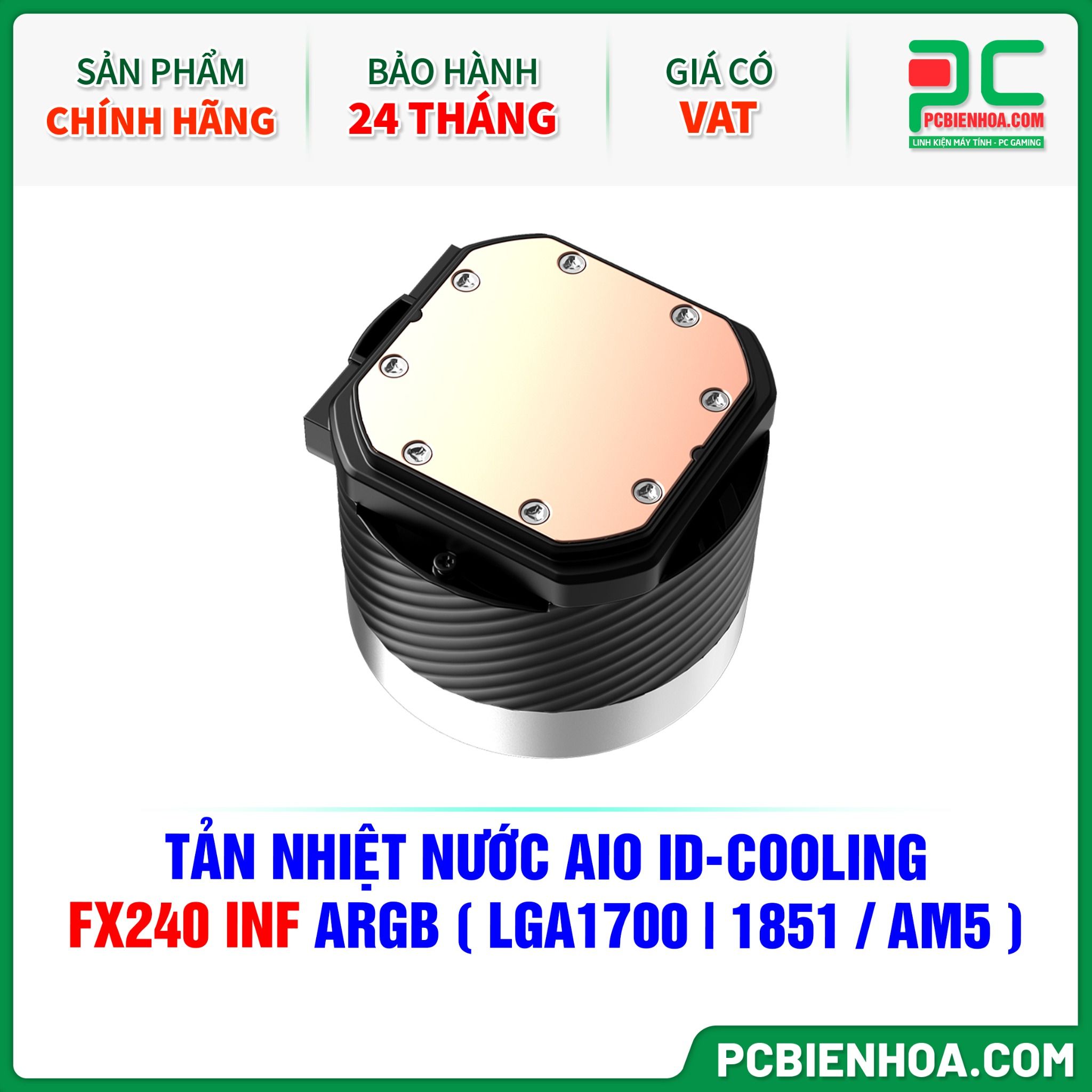 TẢN NHIỆT NƯỚC AIO ID-COOLING FX240 INF ARGB ( HỖ TRỢ SOCKET LGA1700|1851 / AM5 )