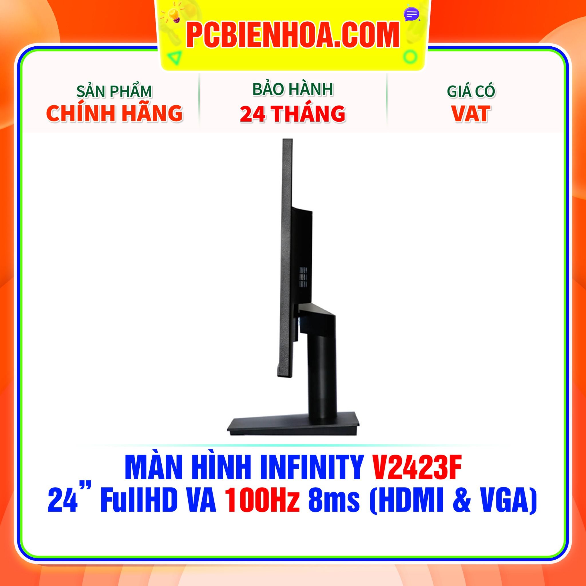  MÀN HÌNH INFINITY V2423F 24in FullHD 100Hz VA 8MS ( HDMI / VGA ) 