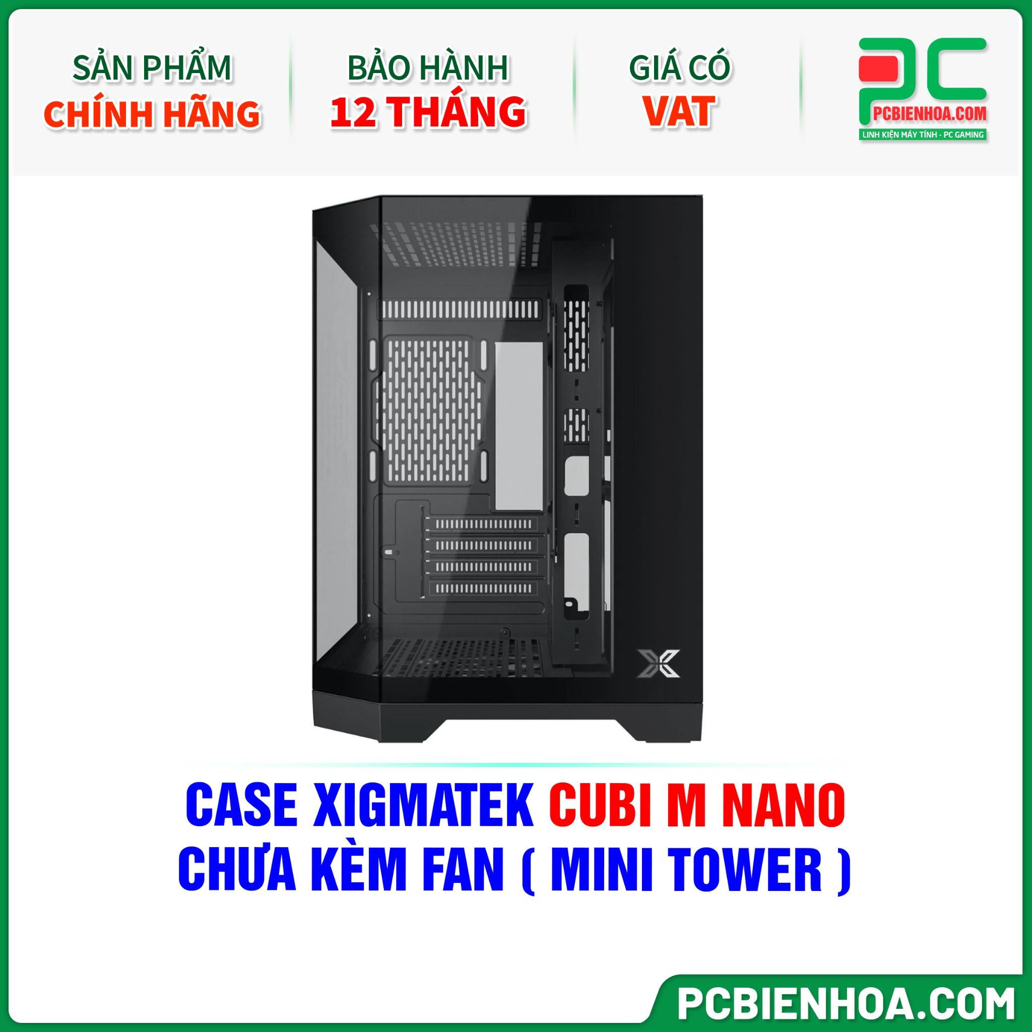 CASE XIGMATEK CUBI M NANO - CHƯA KÈM FAN ( MINI TOWER - EN44953 )