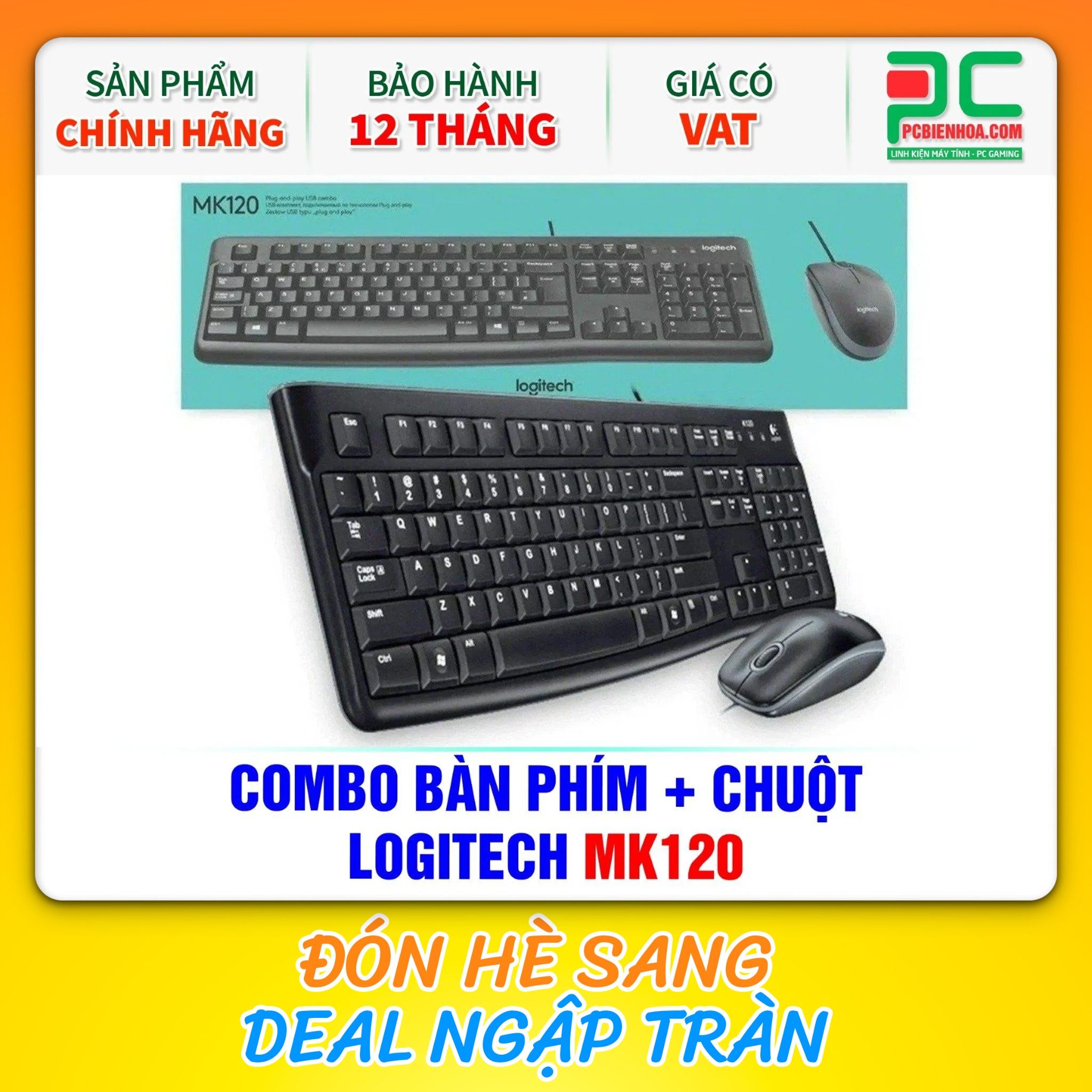 COMBO BÀN PHÍM + CHUỘT LOGITECH MK120