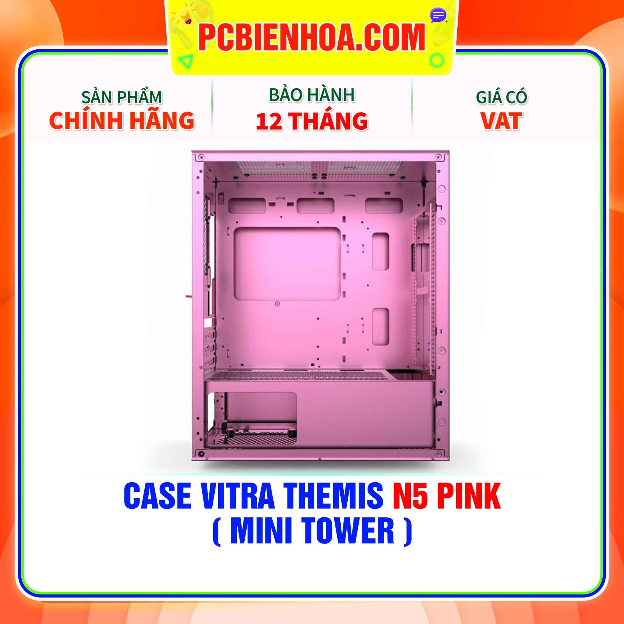  CASE VITRA THEMIS N5 PINK ( MINI TOWER ) 