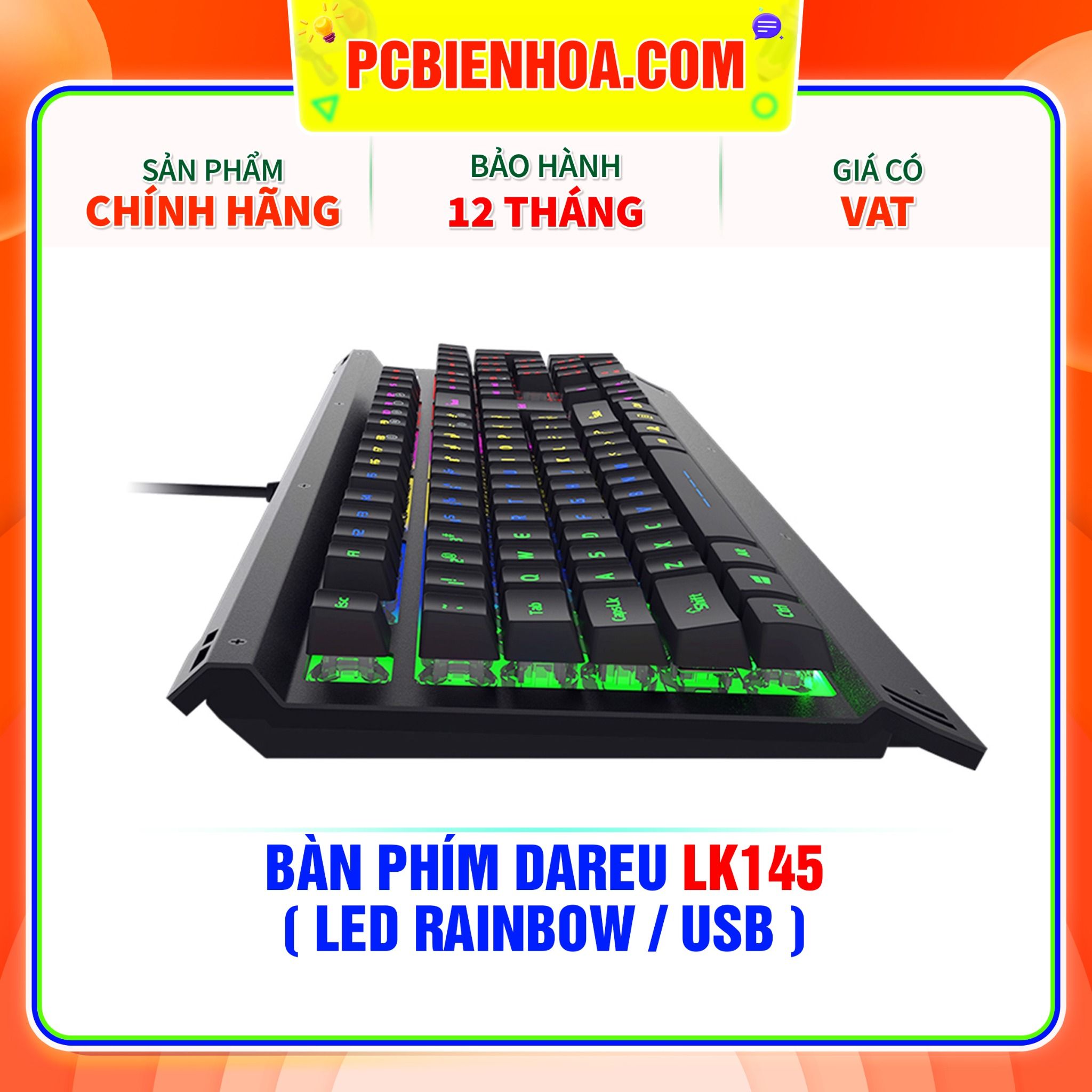  BÀN PHÍM DAREU LK145 ( LED RAINBOW / USB ) 