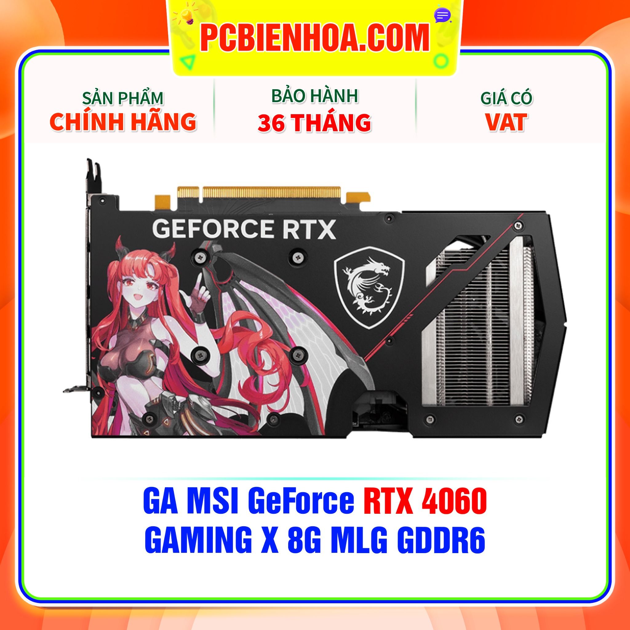  VGA MSI GeForce RTX 4060 GAMING X 8G MLG GDDR6 