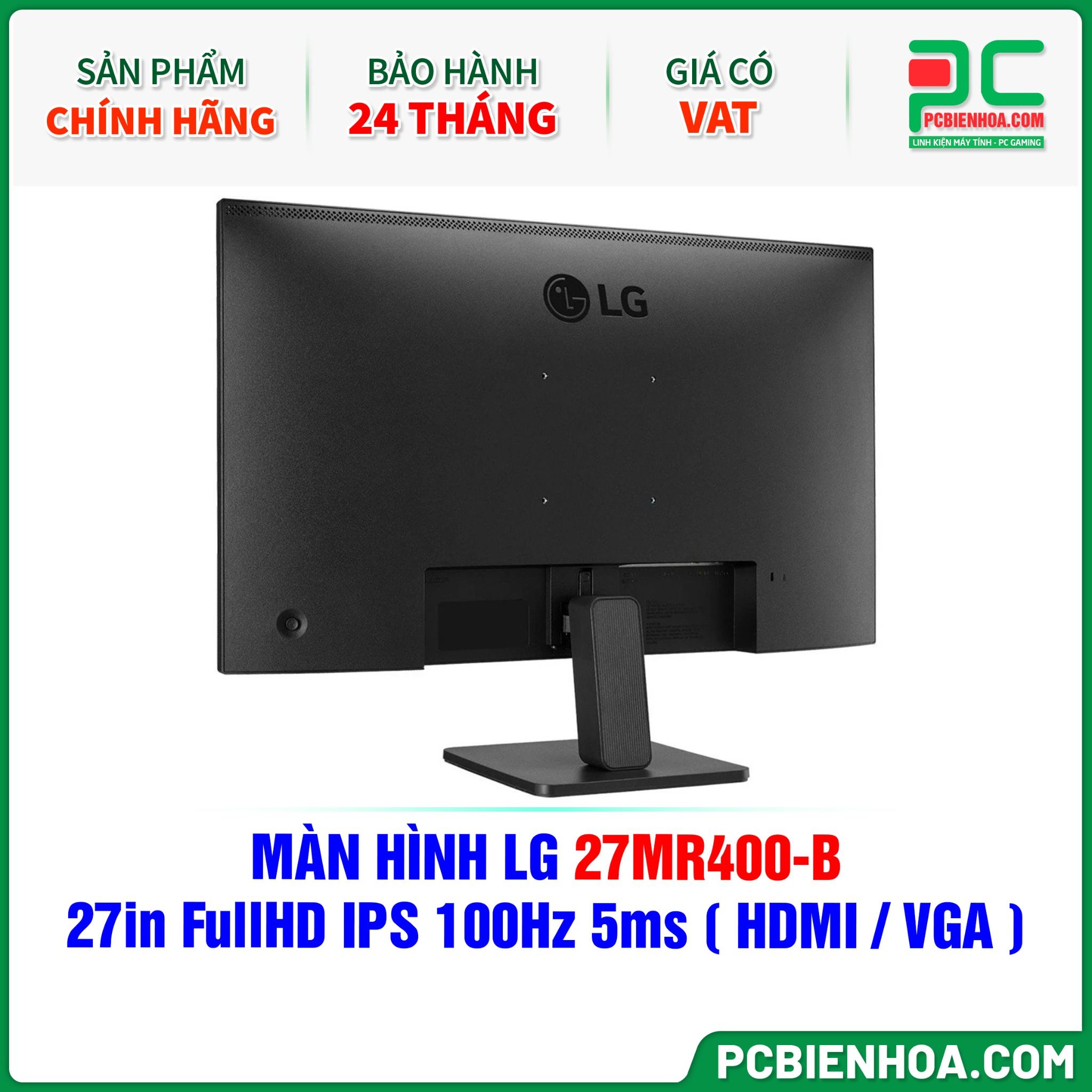 MÀN HÌNH LG 27MR400-B - 27in FullHD IPS 100Hz 5ms ( HDMI / VGA )