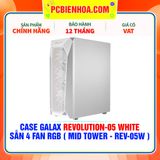  CASE GALAX REVOLUTION-05 WHITE - SẴN 4 FAN RGB ( MID TOWER - REV-05W ) 