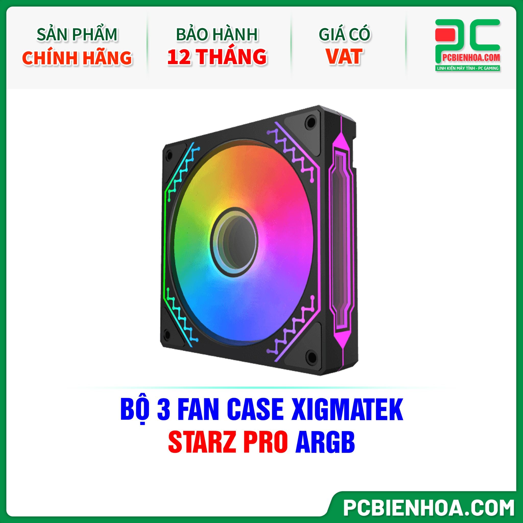 BỘ 3 FAN CASE XIGMATEK STARZ PRO ARGB ( EN41808 )