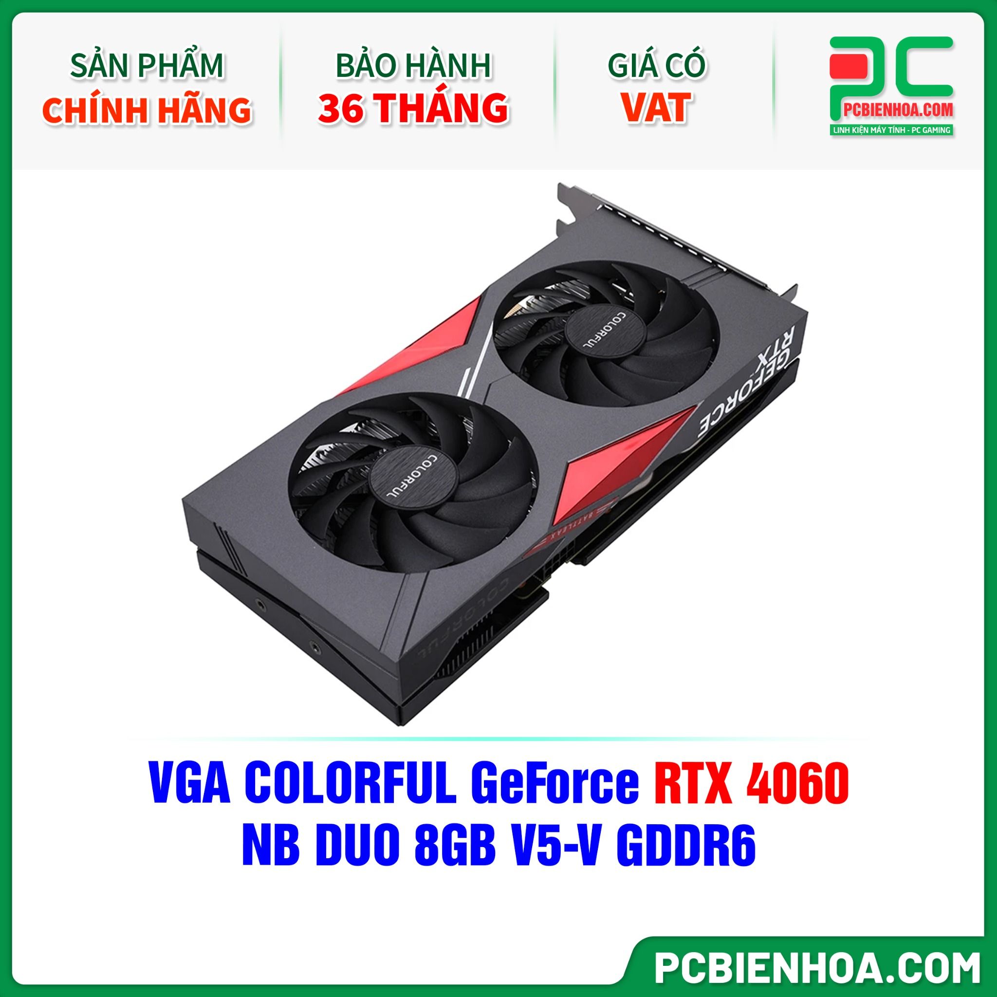 VGA COLORFUL GeForce RTX 4060 NB DUO 8GB V5-V GDDR6
