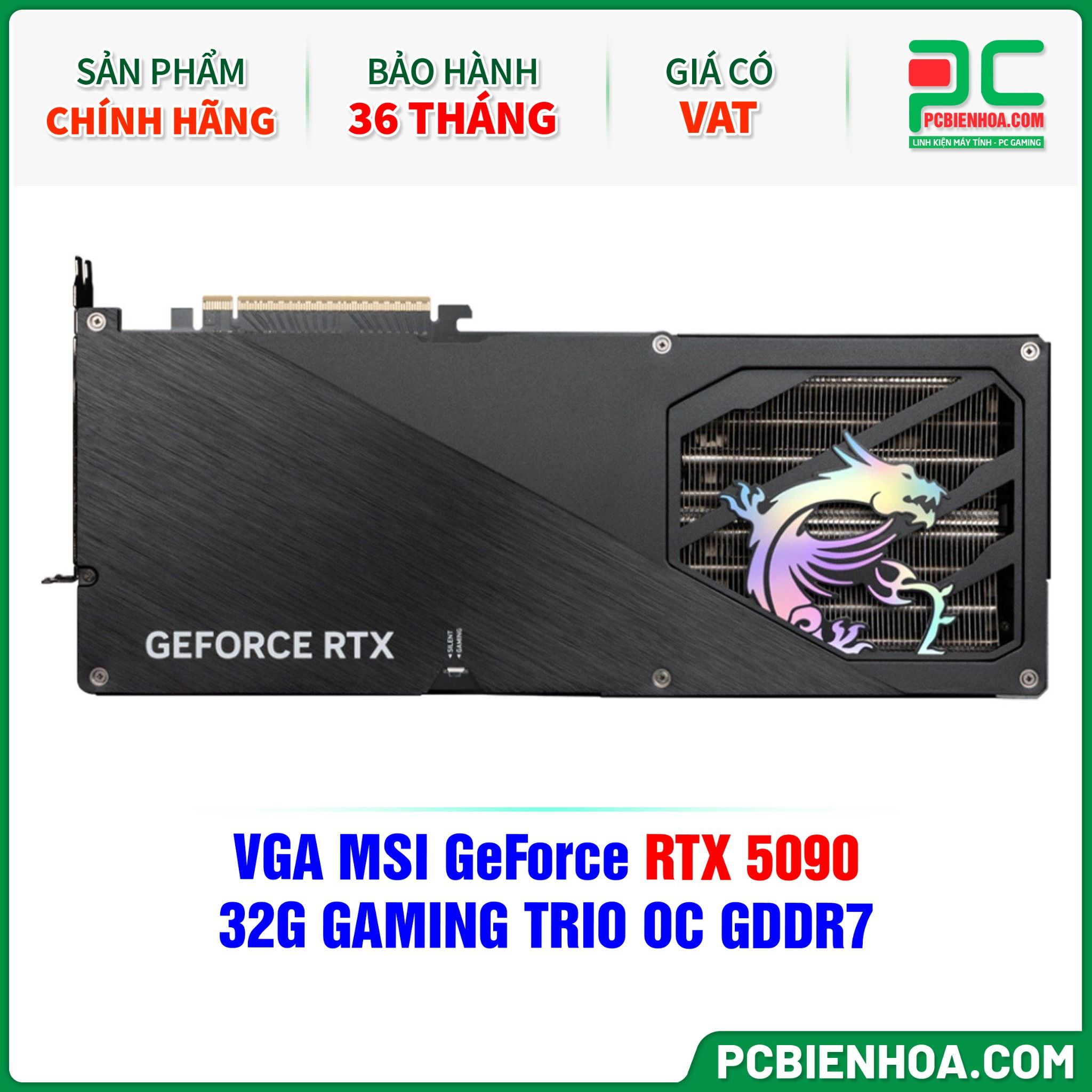 VGA MSI GeForce RTX 5090 32G GAMING TRIO OC GDDR7