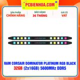  RAM CORSAIR DOMINATOR PLATINUM RGB BLACK 32GB (2x16GB) 5600MHz DDR5 (CMT32GX5M2B5600C36) 