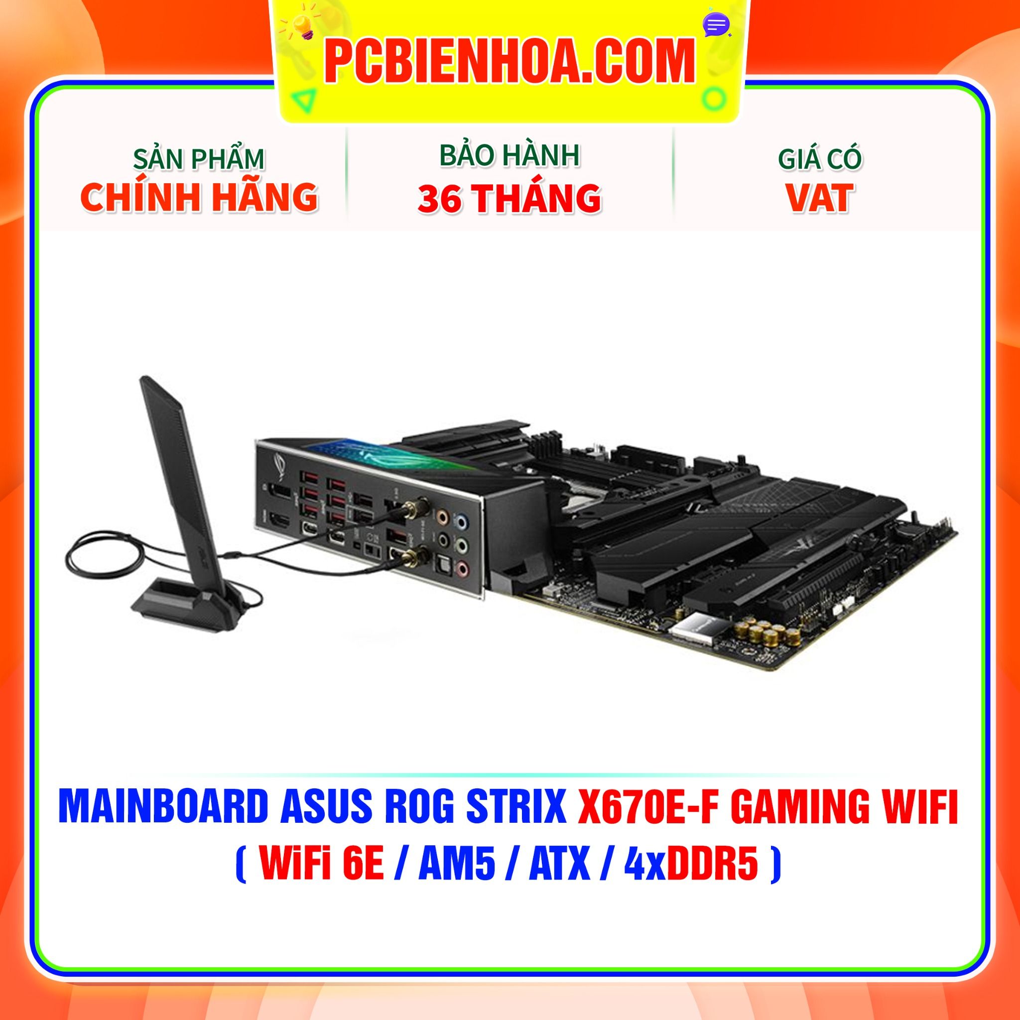  DDR5 - MAINBOARD ASUS ROG STRIX X670E-F GAMING WIFI ( WiFi 6E / AM5 / ATX / 4xDDR5 ) 
