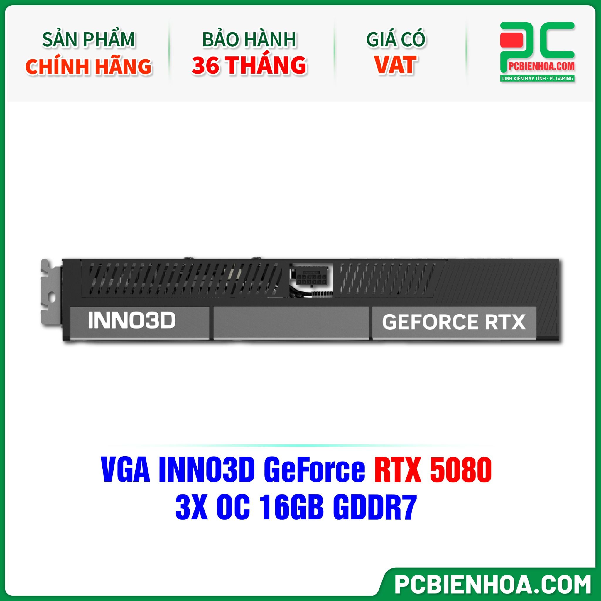 VGA INNO3D GeForce RTX 5080 3X OC 16GB GDDR7