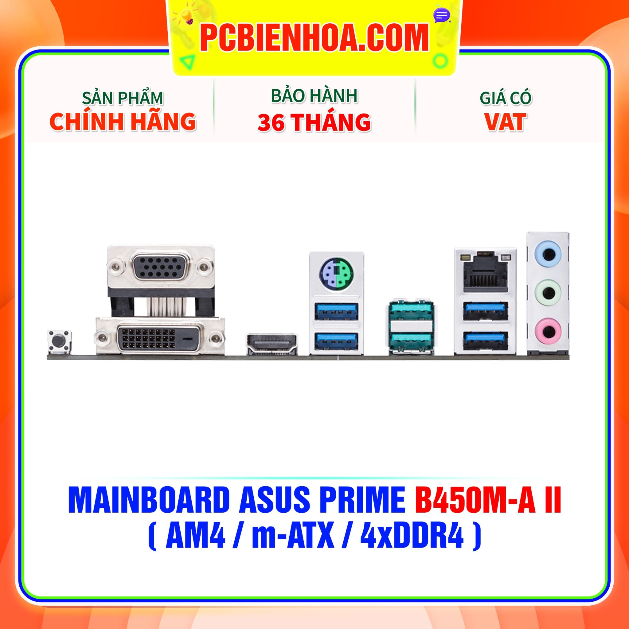  MAINBOARD ASUS PRIME B450M-A II ( AM4 / m-ATX / 4xDDR4 ) 