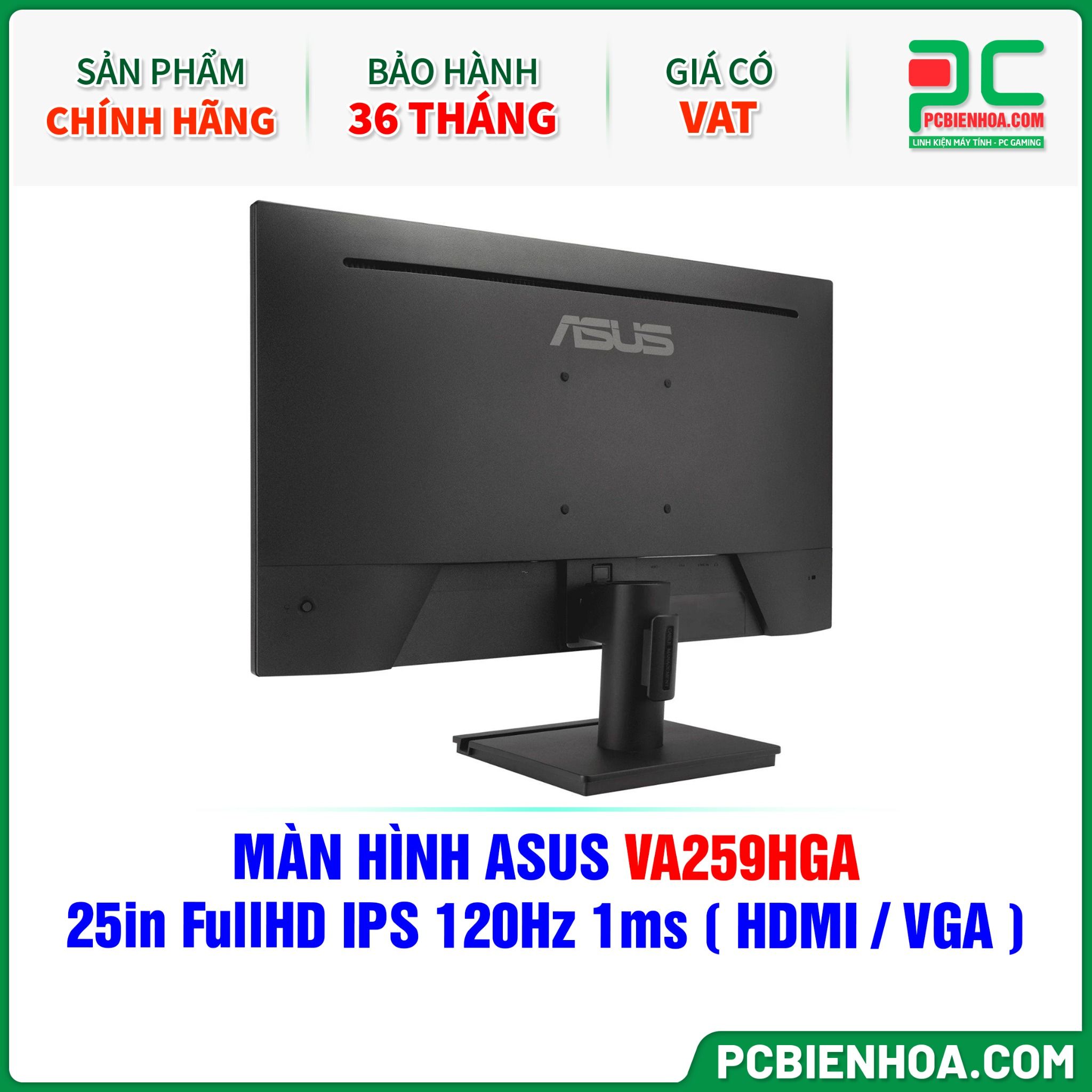 MÀN HÌNH ASUS VA259HGA - 25in FullHD IPS 120Hz 1ms ( HDMI / VGA )