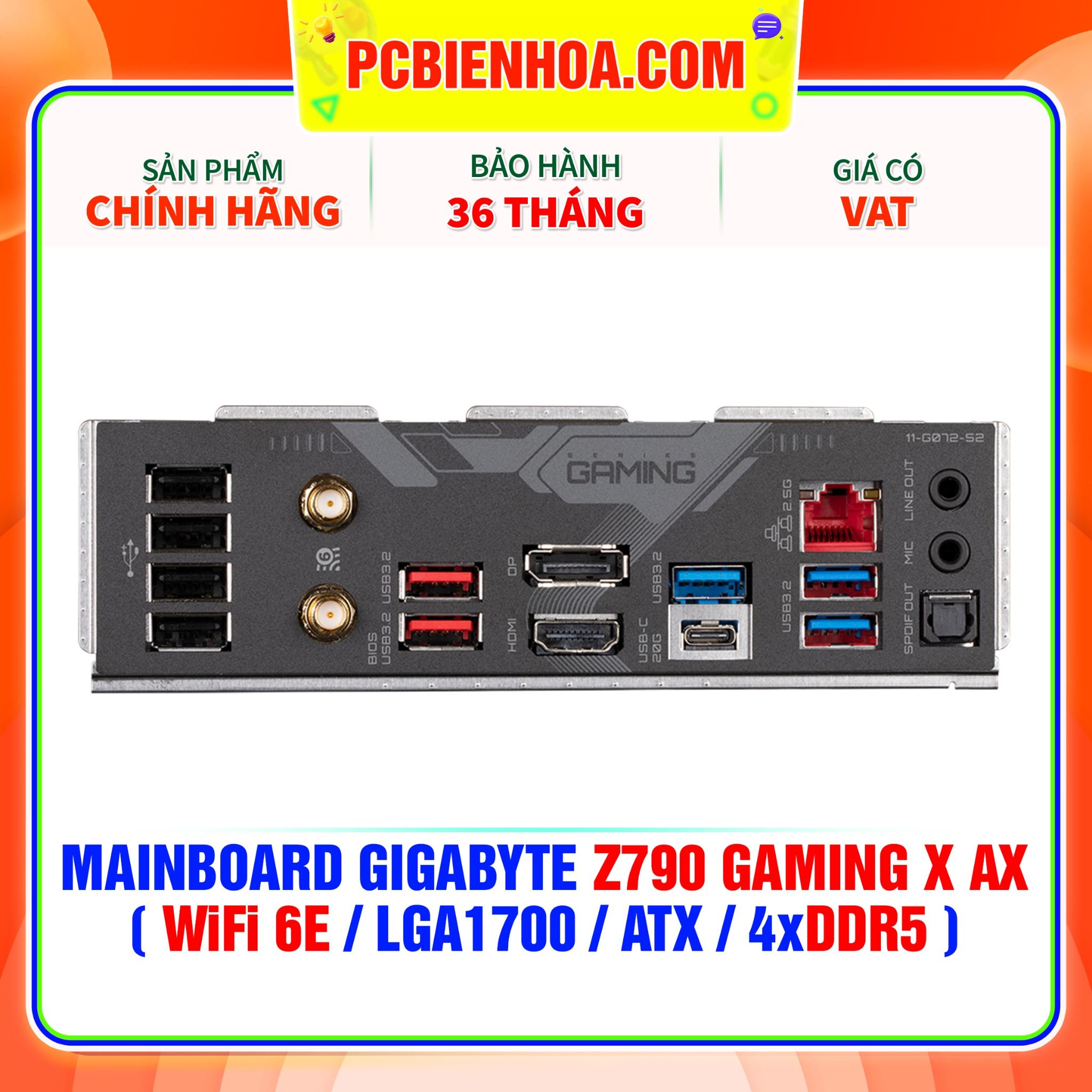  DDR5 - MAINBOARD GIGABYTE Z790 GAMING X AX ( WIFI 6E / LGA1700 / ATX / 4xDDR5 ) 