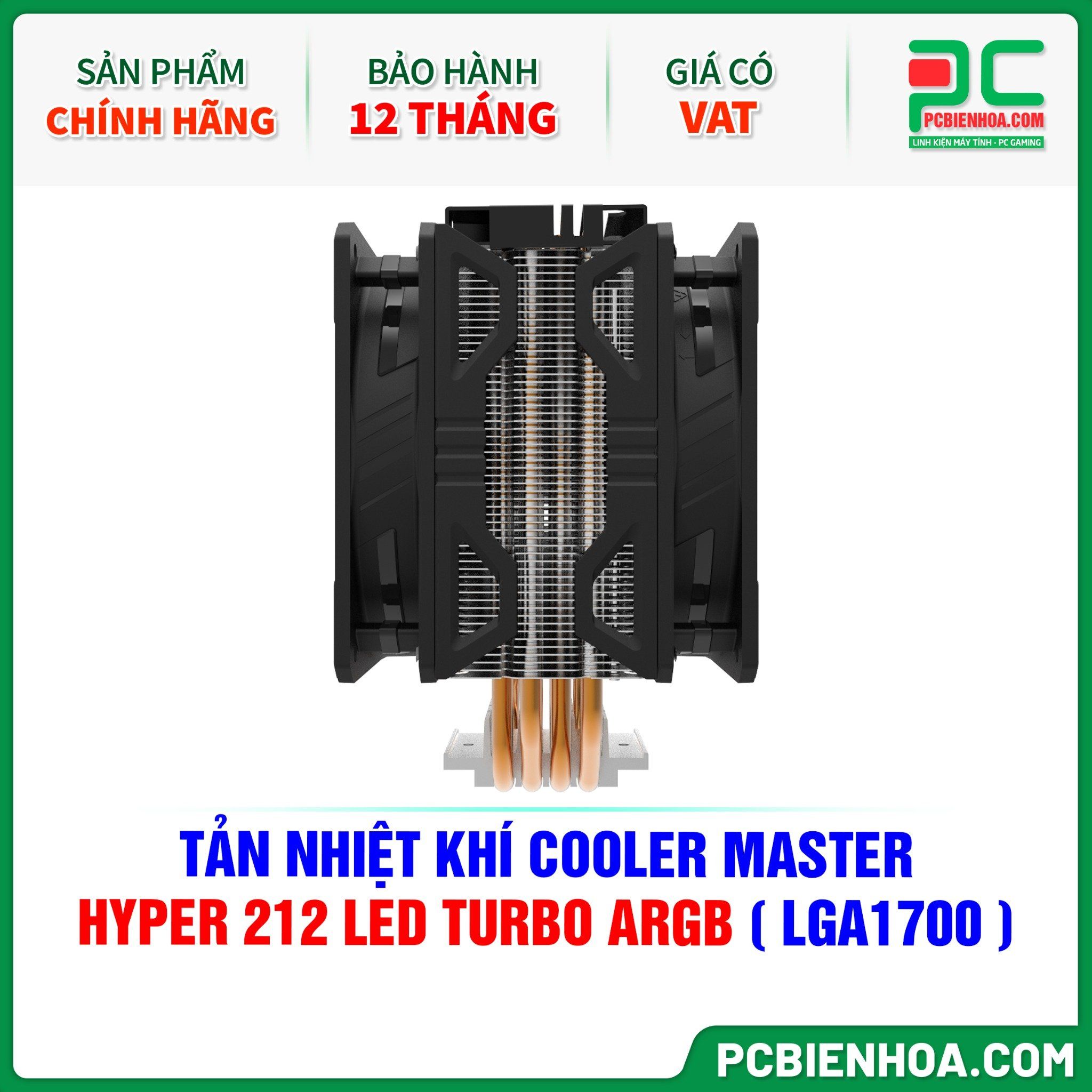 TẢN NHIỆT KHÍ COOLER MASTER HYPER 212 LED TURBO ARGB ( HỖ TRỢ SOCKET LGA1700 )