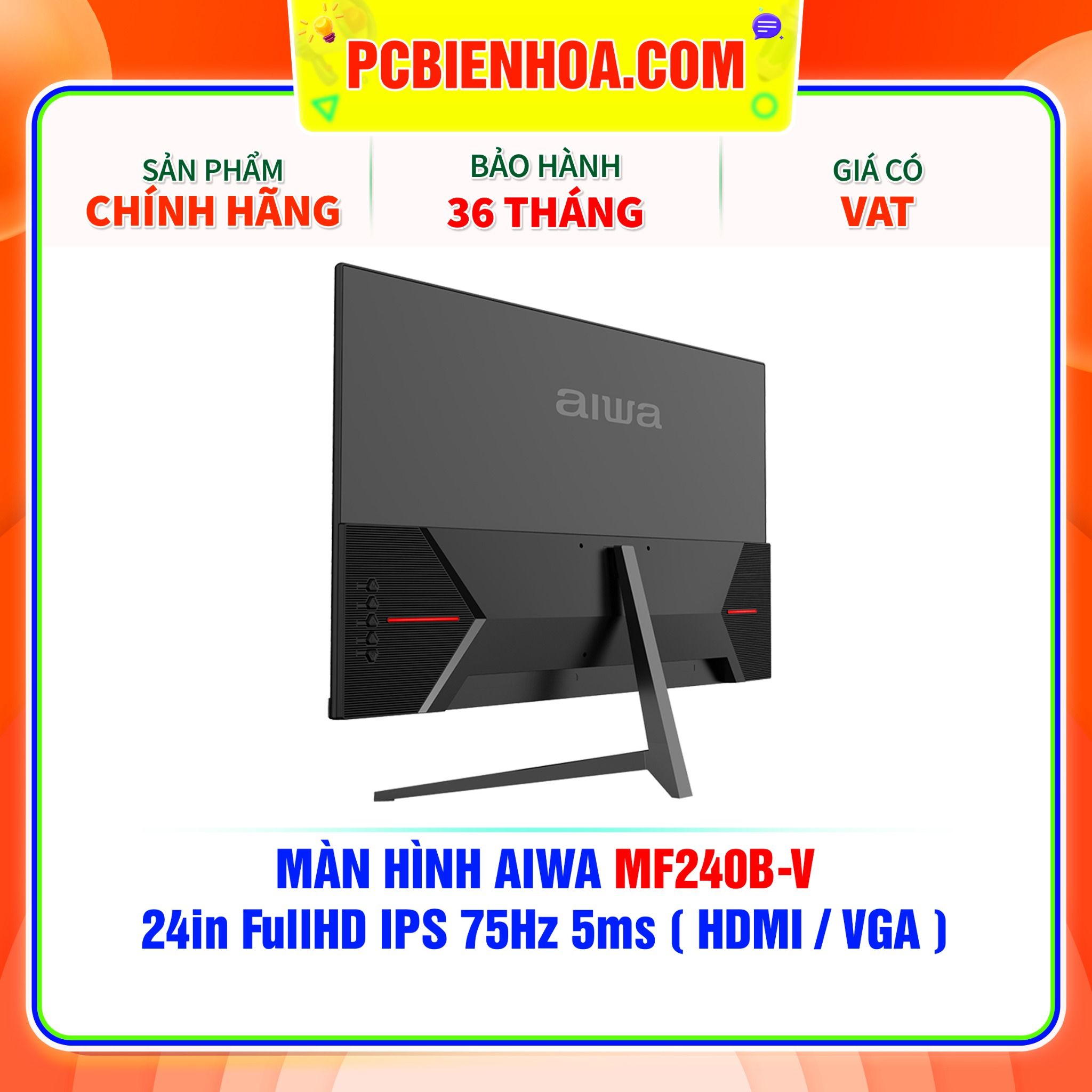  MÀN HÌNH AIWA MF240B-V 24in FullHD IPS 75Hz 5ms ( HDMI / VGA ) 