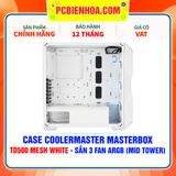  CASE COOLERMASTER MASTERBOX TD500 MESH WHITE - SẴN 3 FAN ARGB (MID TOWER) 