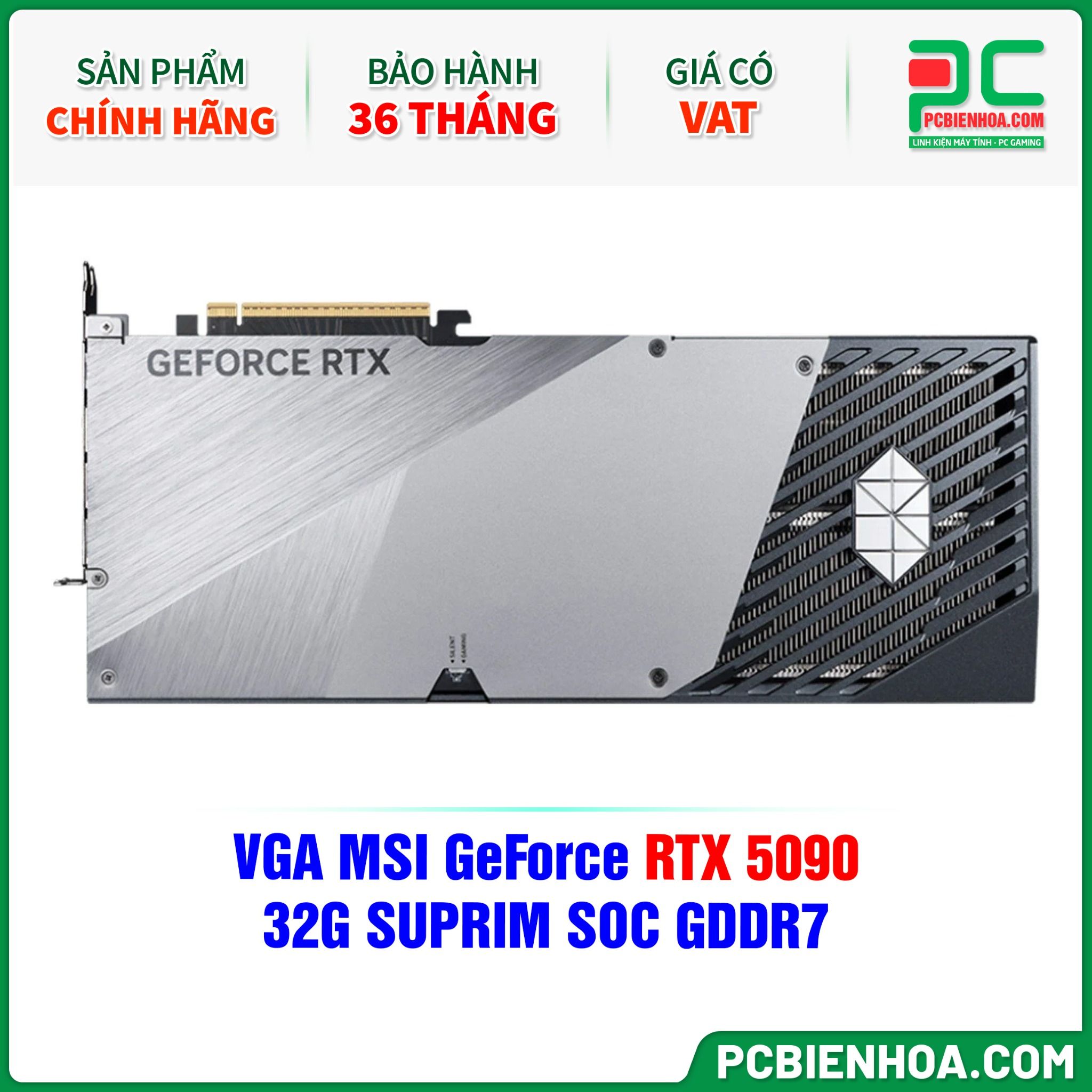 VGA MSI GeForce RTX 5090 32G SUPRIM SOC GDDR7