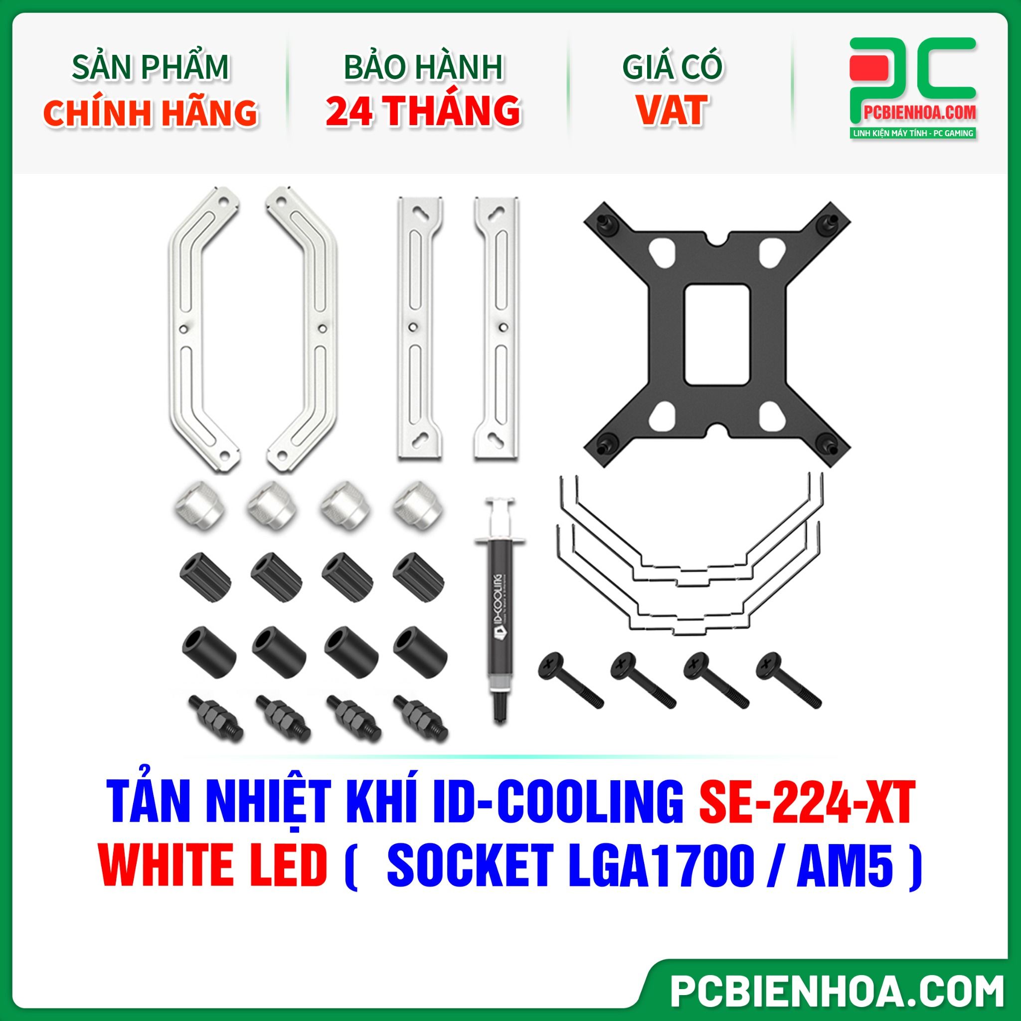 TẢN NHIỆT KHÍ ID-COOLING SE-224-XT WHITE LED ( HỖ TRỢ SOCKET LGA1700 / AM5 )