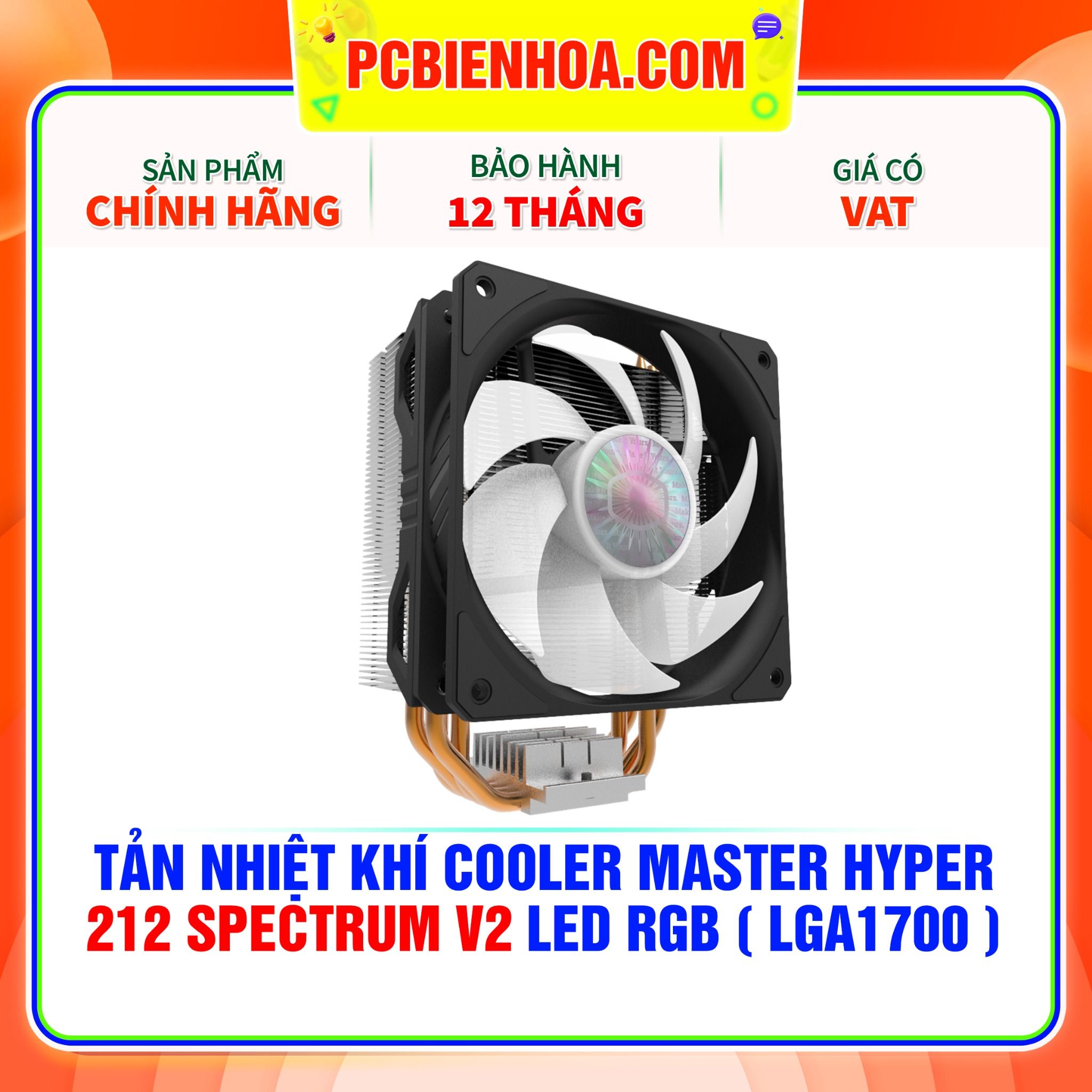  TẢN NHIỆT KHÍ COOLER MASTER HYPER 212 SPECTRUM V2 LED RGB ( HỖ TRỢ SOCKET LGA1700 ) 