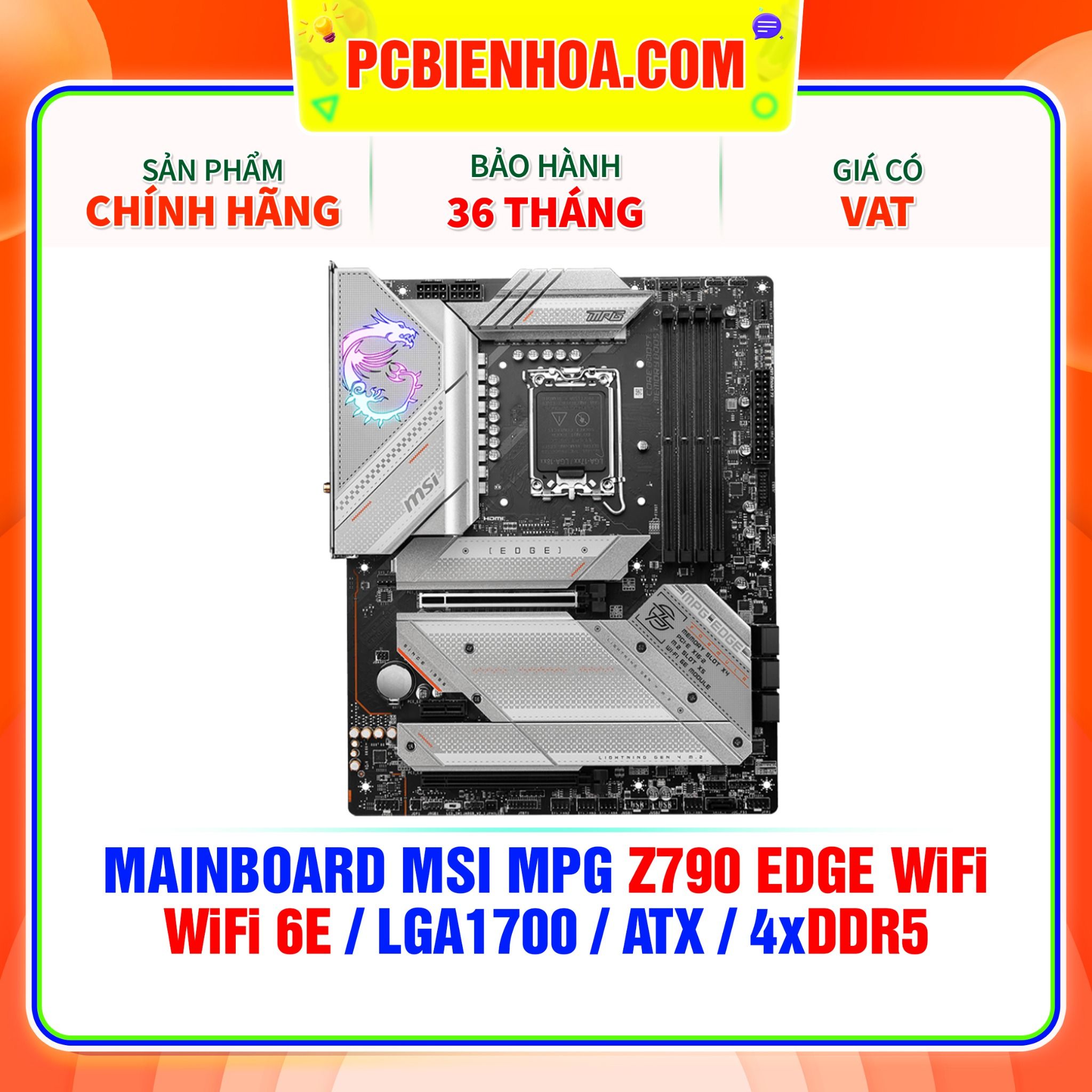  DDR5 - MAINBOARD MSI MPG Z790 EDGE WiFi ( WiFi 6E / LGA1700 / ATX / 4xDDR5 ) 