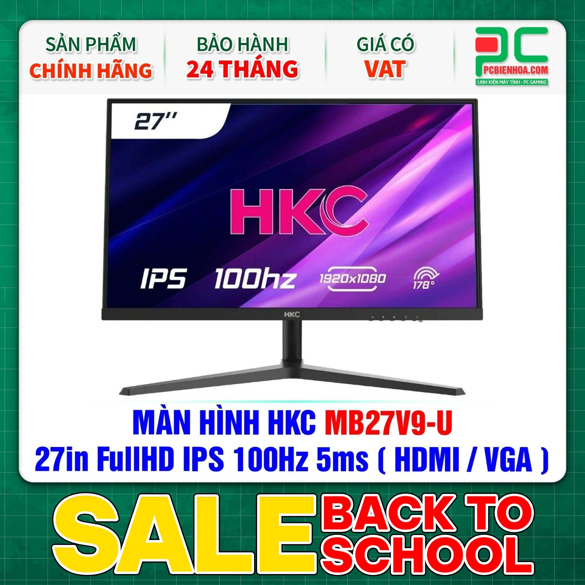 MÀN HÌNH HKC MB27V9-U - 27in FullHD IPS 100Hz 5ms ( HDMI / VGA )