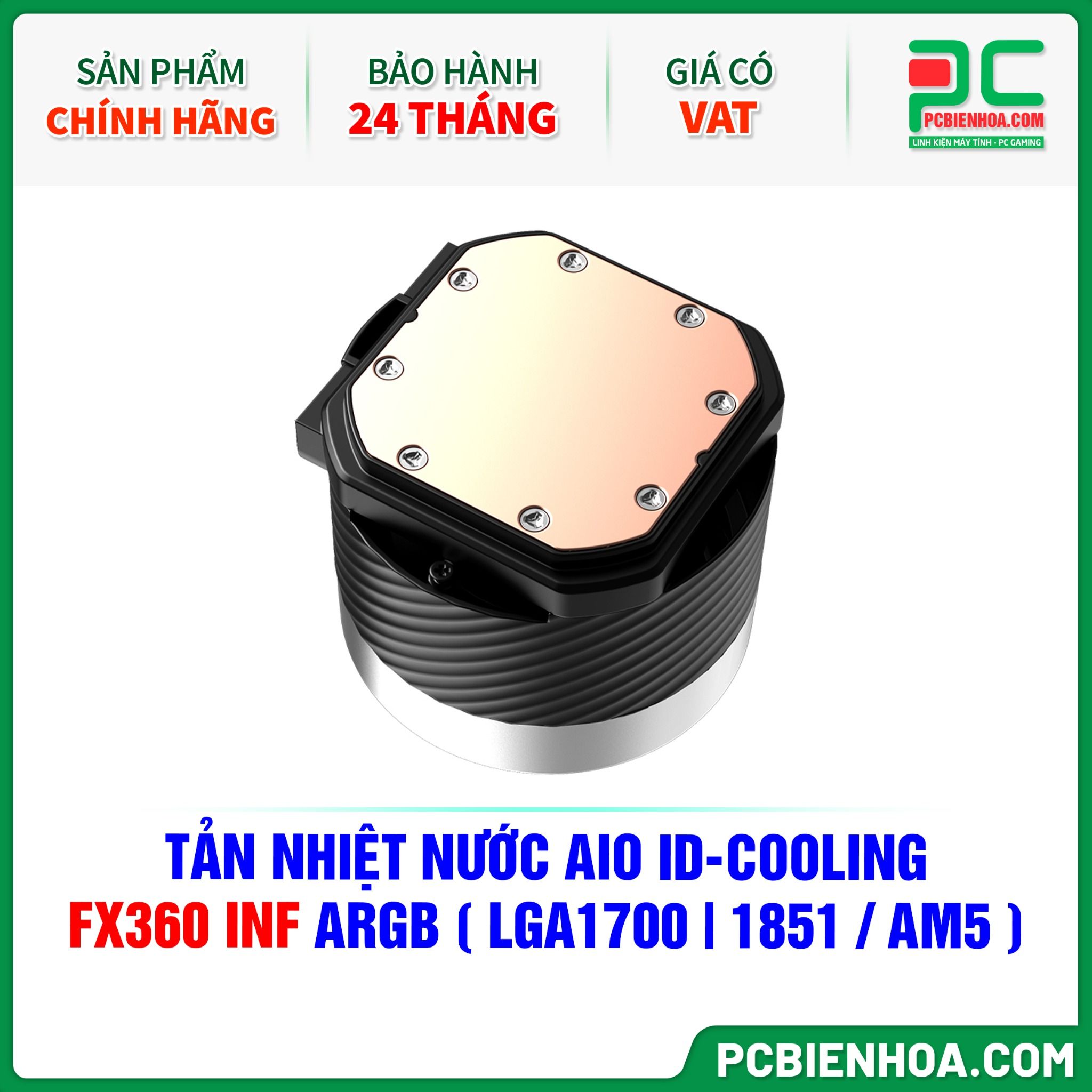 TẢN NHIỆT NƯỚC AIO ID-COOLING FX360 INF ARGB ( HỖ TRỢ SOCKET LGA1700|1851 / AM5 )
