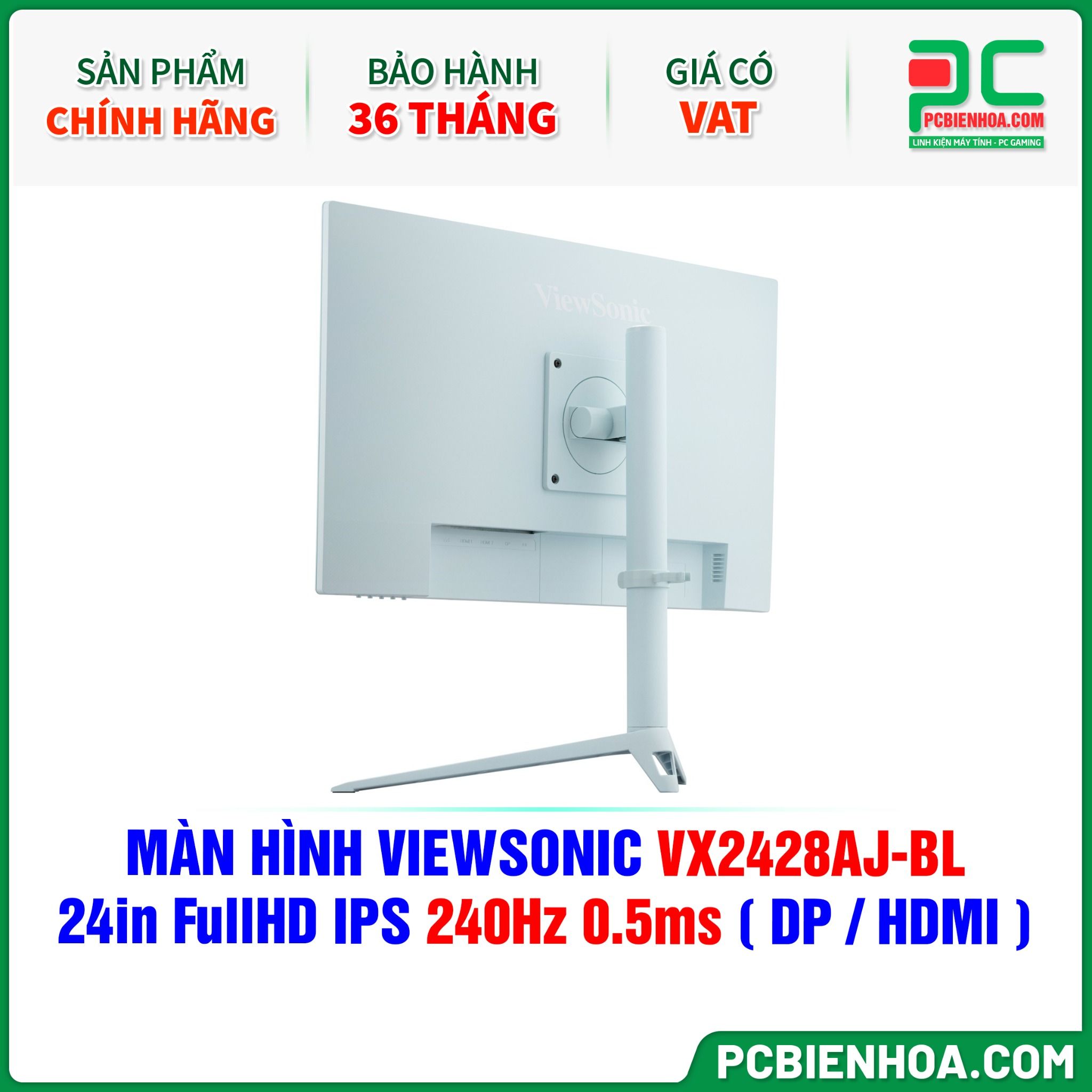 MÀN HÌNH VIEWSONIC VX2428AJ-BL MÀU XANH - 24in FullHD IPS 240Hz 0.5ms ( DP / HDMI )