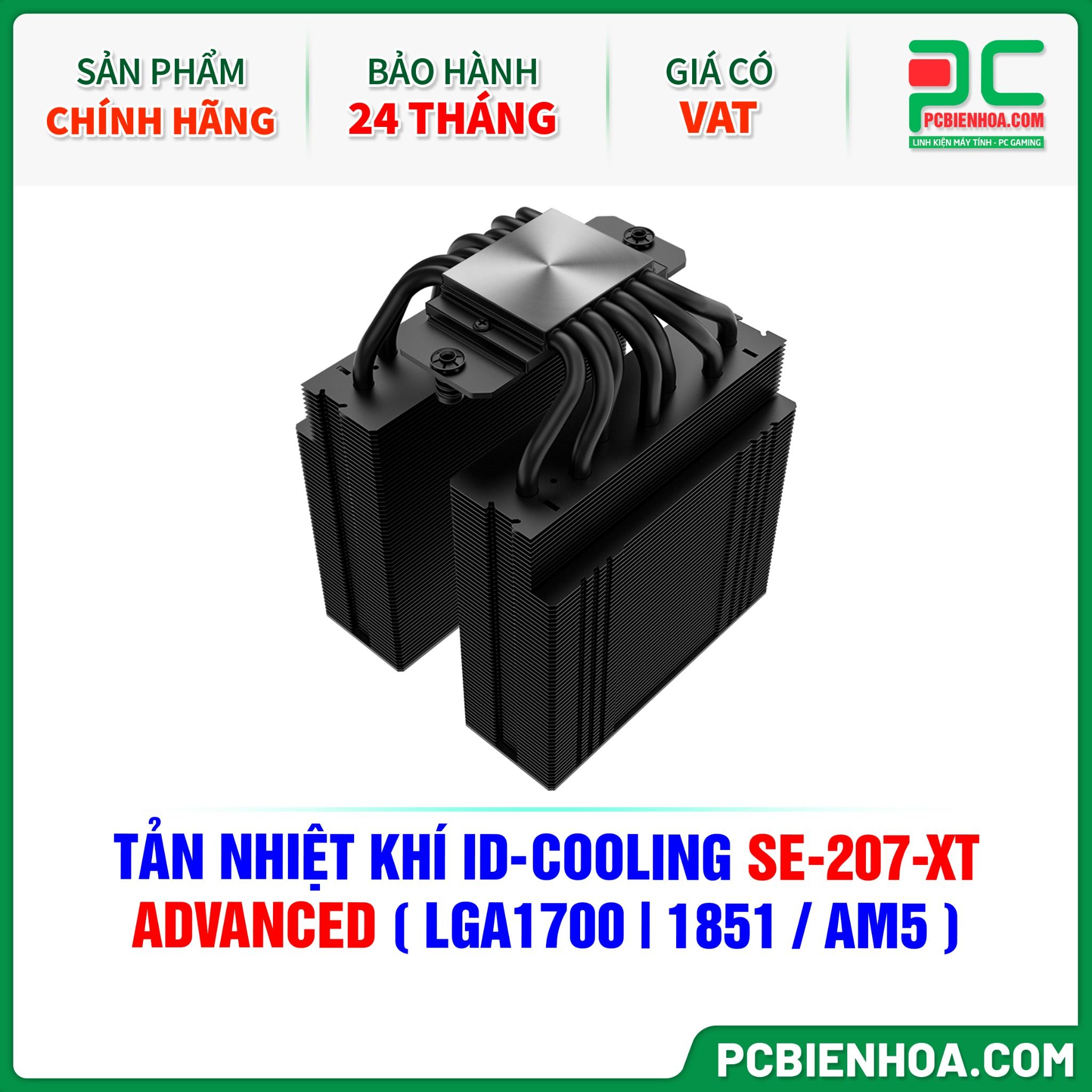 TẢN NHIỆT KHÍ ID-COOLING SE-207-XT ADVANCED ( HỖ TRỢ SOCKET LGA1700|1851 / AM5 )