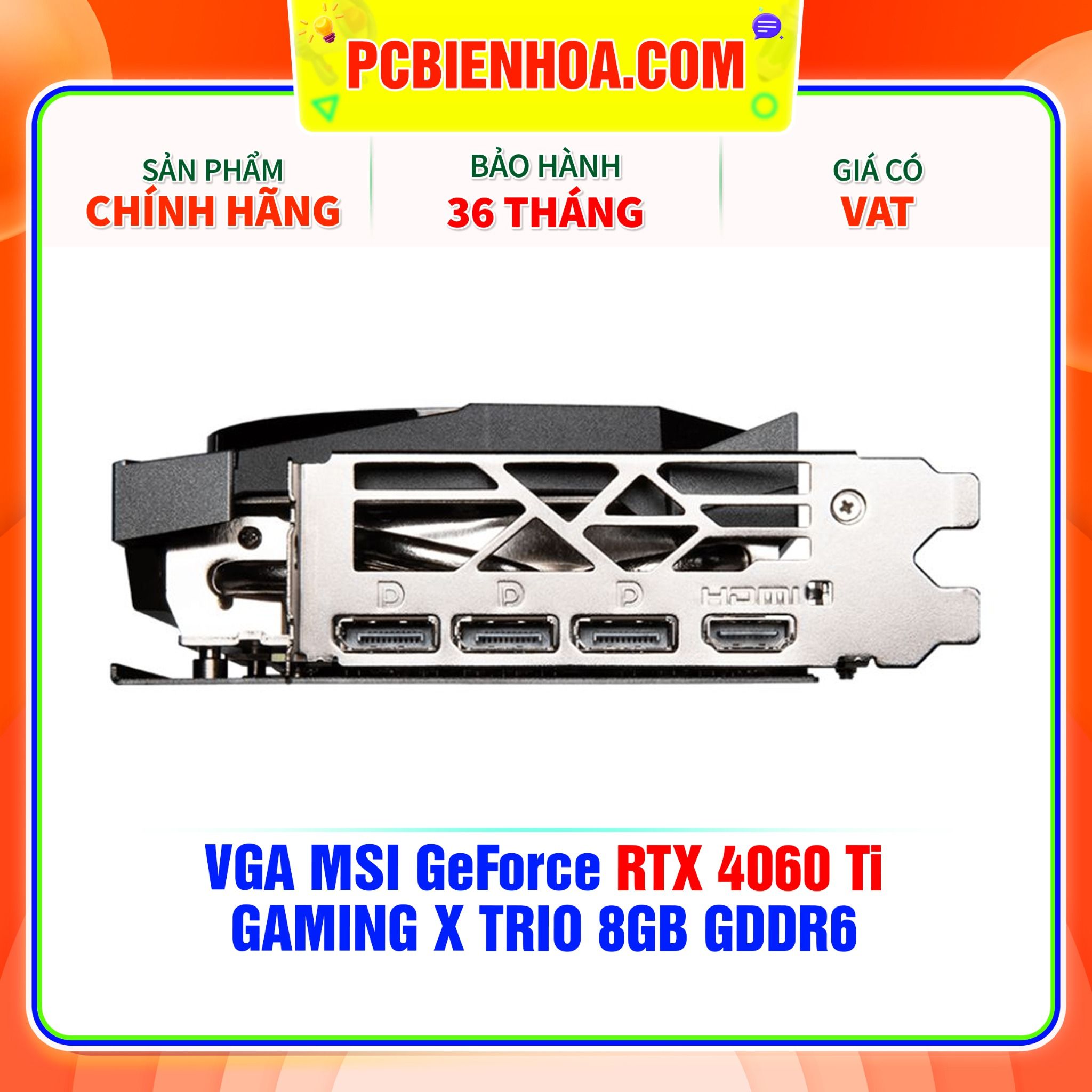  VGA MSI GeForce RTX 4060 Ti GAMING X TRIO 8GB GDDR6 