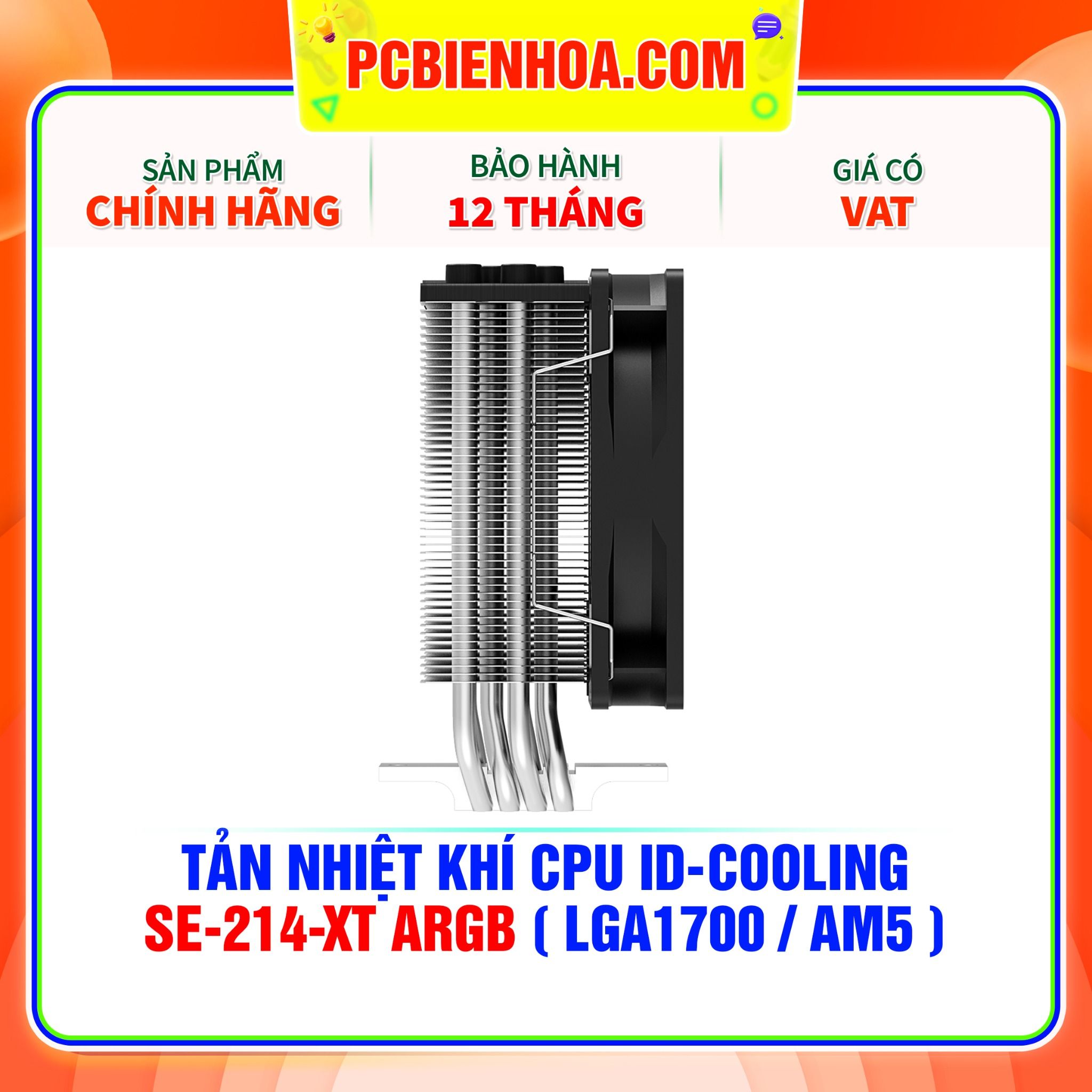  TẢN NHIỆT KHÍ CPU ID-COOLING SE-214-XT ARGB ( HỖ TRỢ SOCKET LGA1700 / AM5 ) 