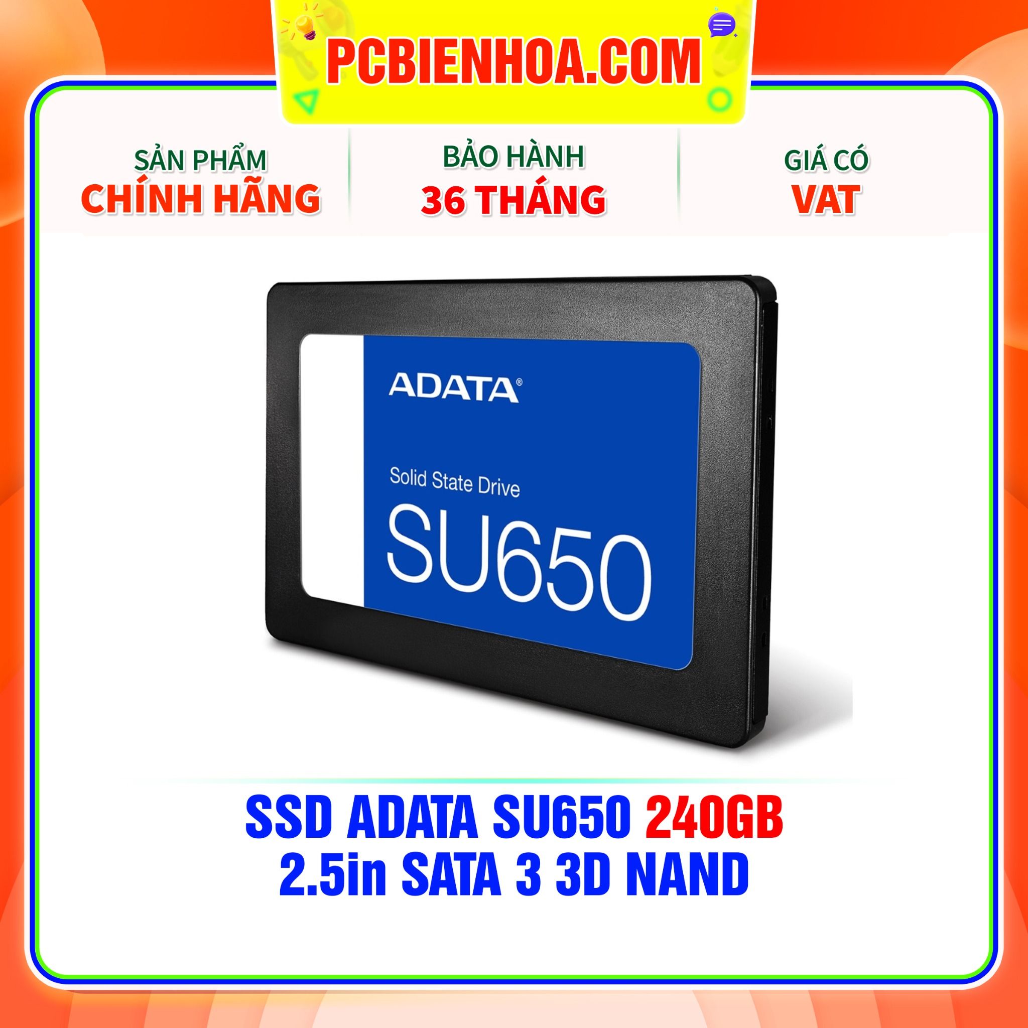  SSD ADATA SU650 240GB - 2.5in SATA III 3D NAND 