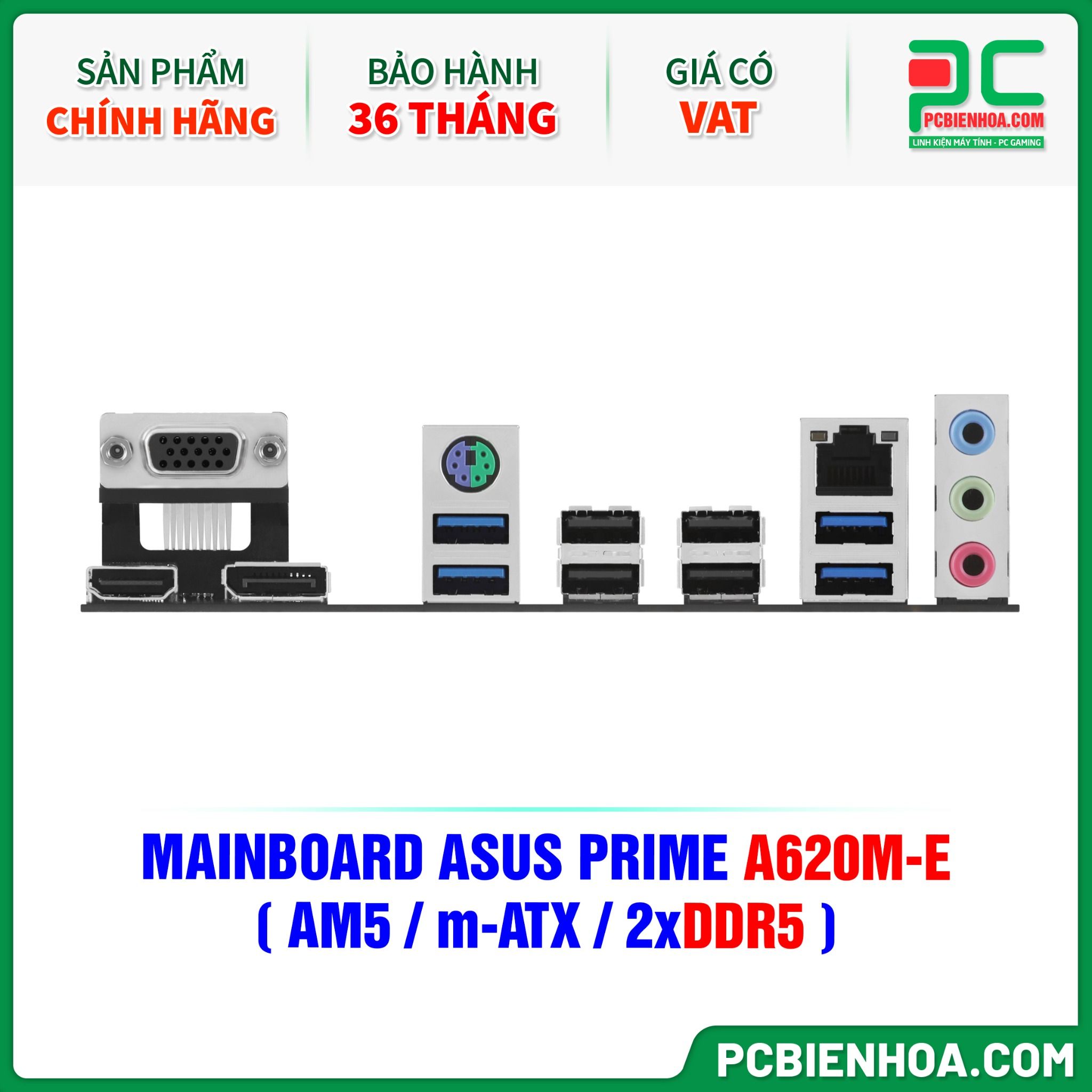 DDR5 - MAINBOARD ASUS PRIME A620M-E ( AM5 / m-ATX / 2xDDR5 )