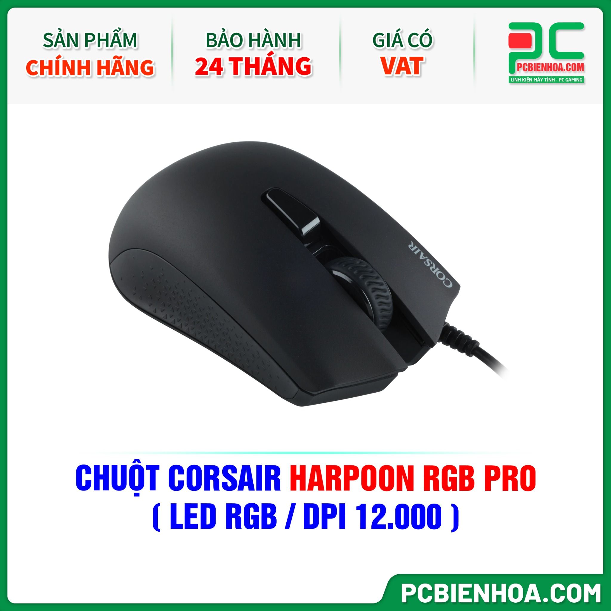 CHUỘT CORSAIR HARPOON RGB PRO ( LED RGB / DPI 12.000 )