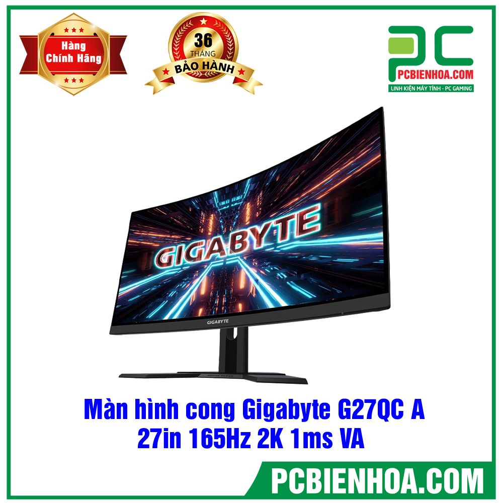 Màn hình cong Gigabyte G27QC A 27in 165Hz 2K 1ms VA