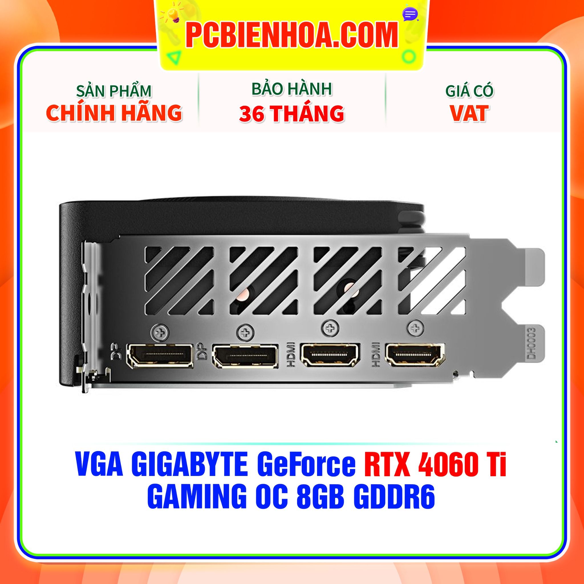  VGA GIGABYTE GeForce RTX 4060 Ti GAMING OC 8GB GDDR6 (GV-N406TGAMING OC-8GD) 