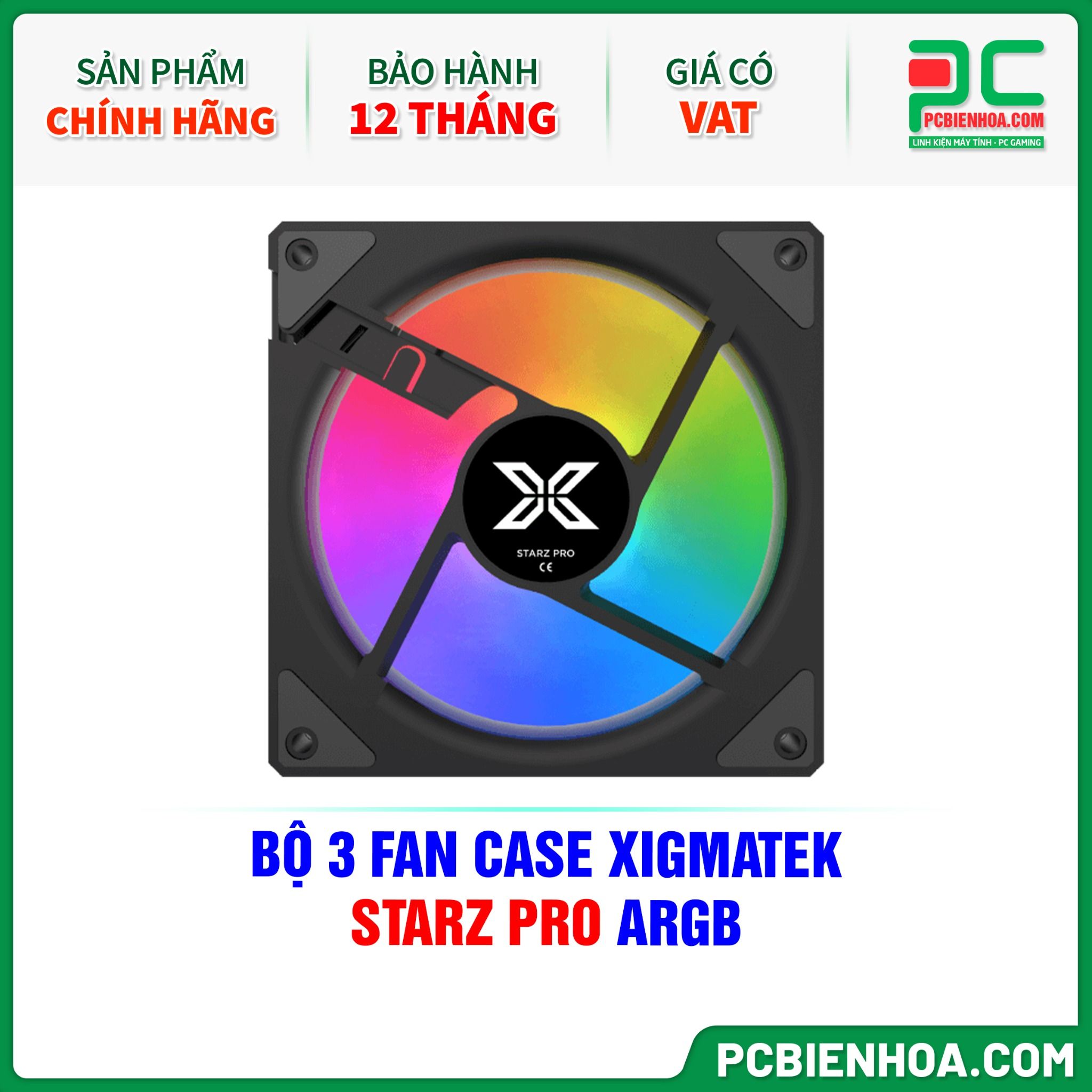 BỘ 3 FAN CASE XIGMATEK STARZ PRO ARGB ( EN41808 )