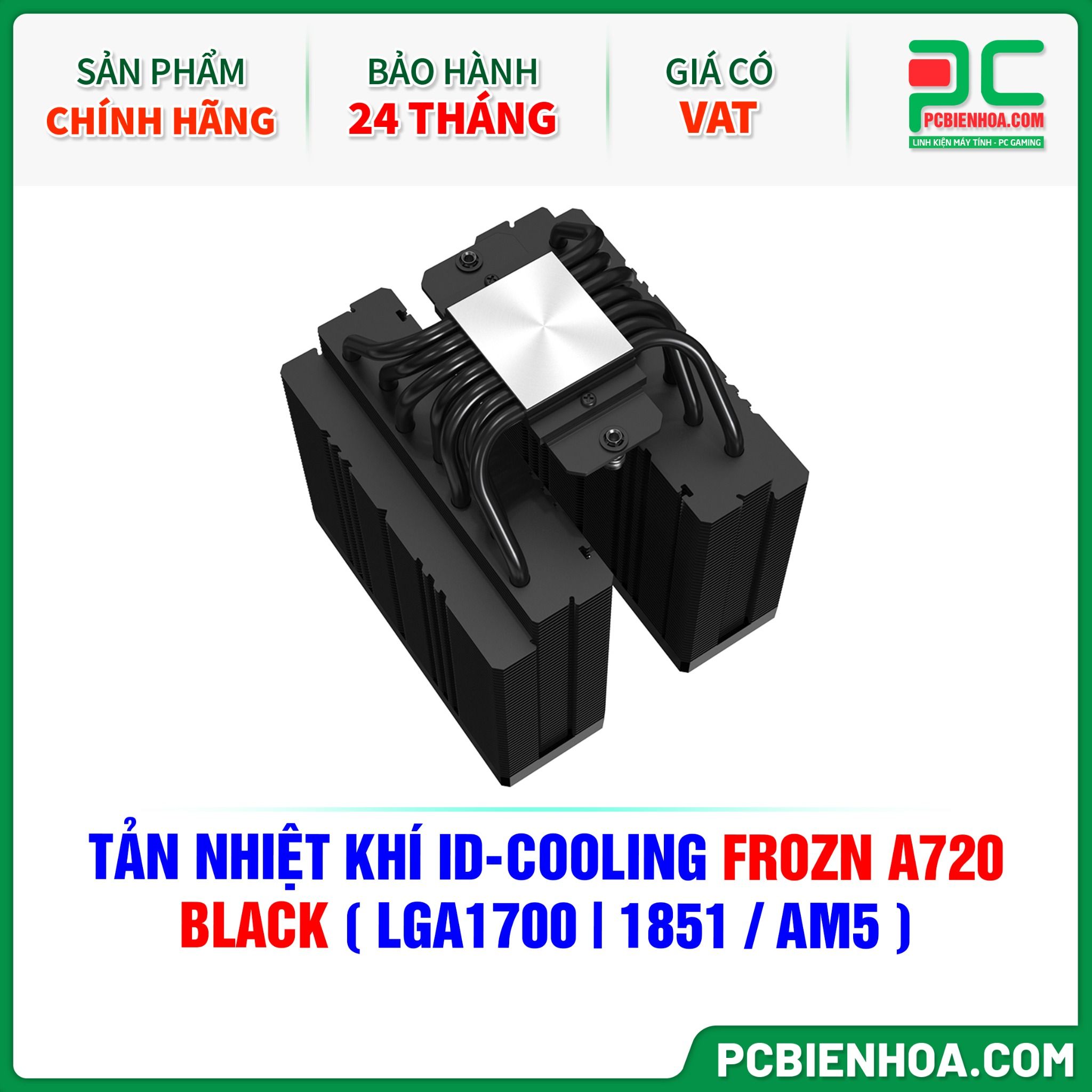 TẢN NHIỆT KHÍ ID-COOLING FROZN A720 BLACK ( HỖ TRỢ SOCKET LGA1700|1851 / AM5 )