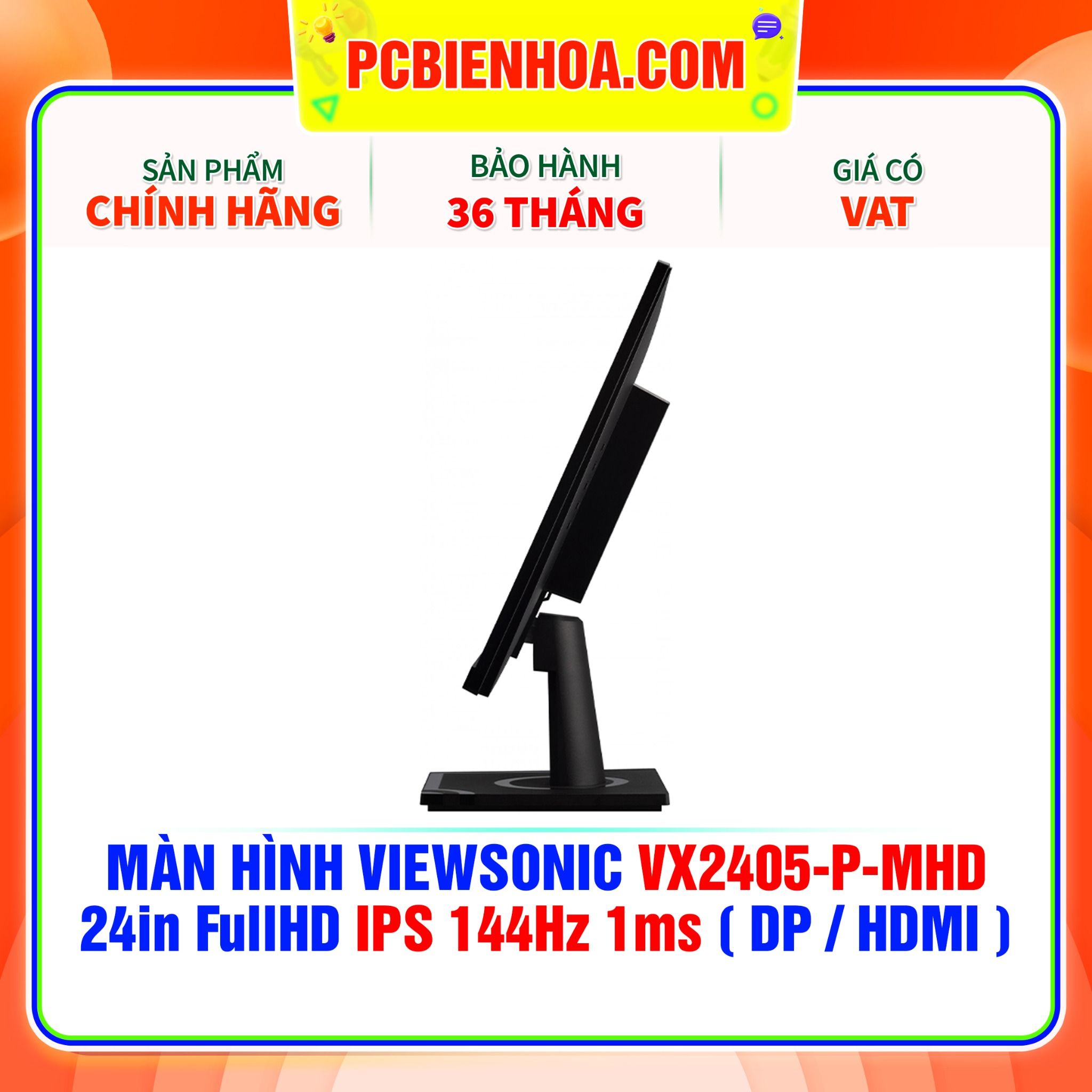  MÀN HÌNH VIEWSONIC VX2405-P-MHD 24in FullHD IPS 144Hz 1ms ( DP / HDMI ) 